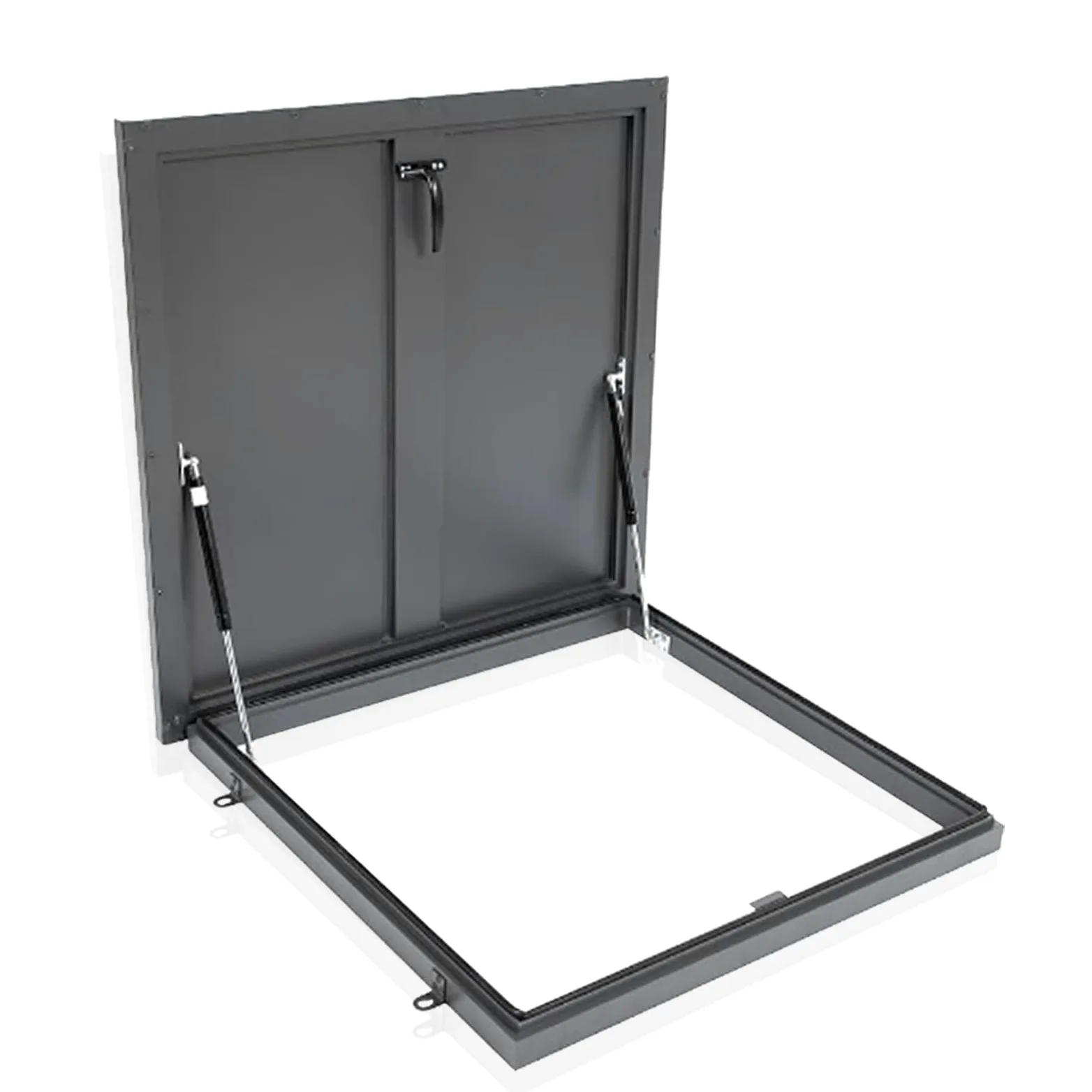 Botola da tetto, piastra di copertura per botola di accesso al tetto commerciale, asta di supporto idraulica, porta di sicurezza per tetto con maniglia a interruttore, adatta per l'industria (80cm)
