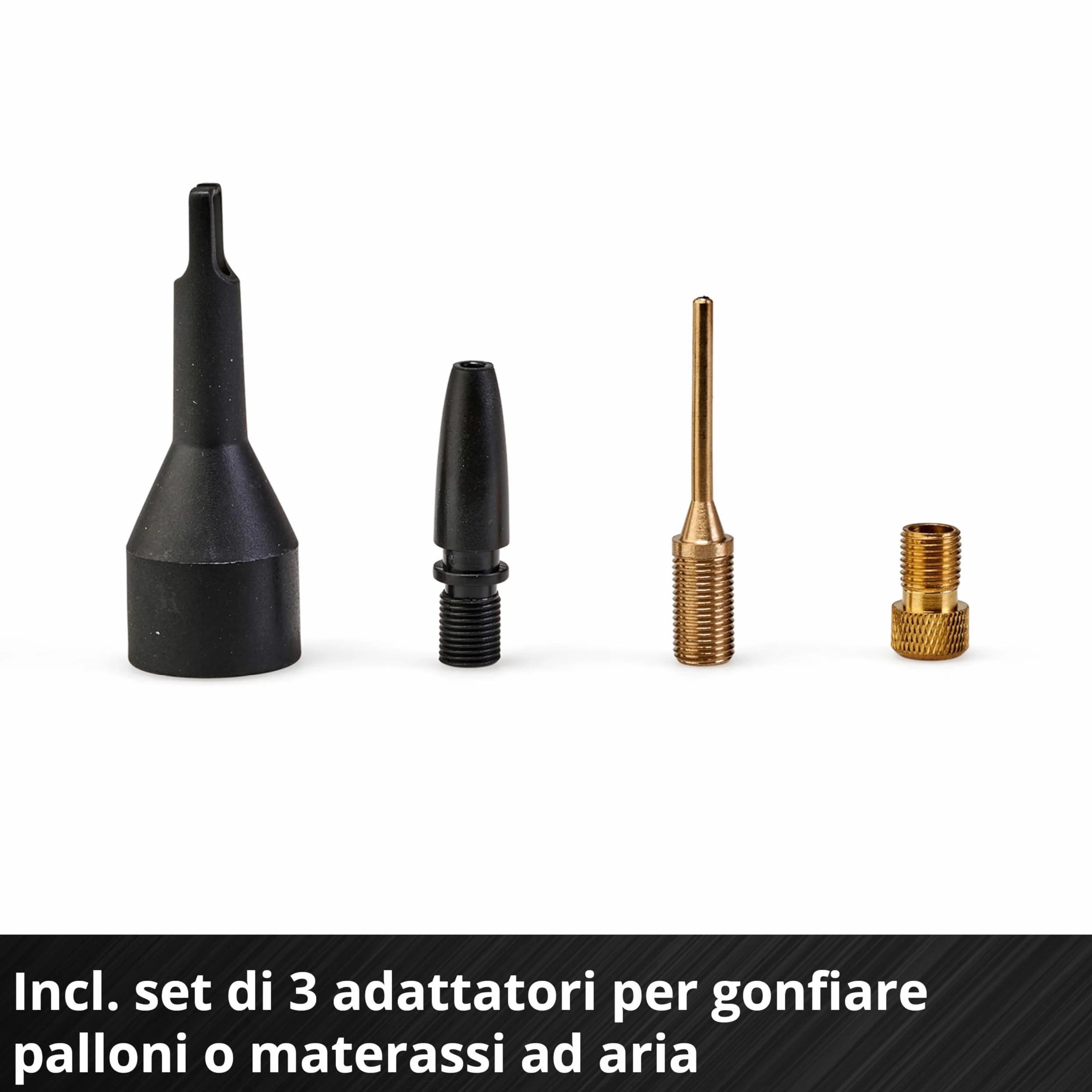 Einhell Compressore a batteria PRESSITO 18/25 Power X-Change(18 V, max. 11 bar, incl. kit 3 adattatori, incl. tubo flessibile alta press. 71 cm e tubo flessibile bassa press. 1,6 m, senza batteria)