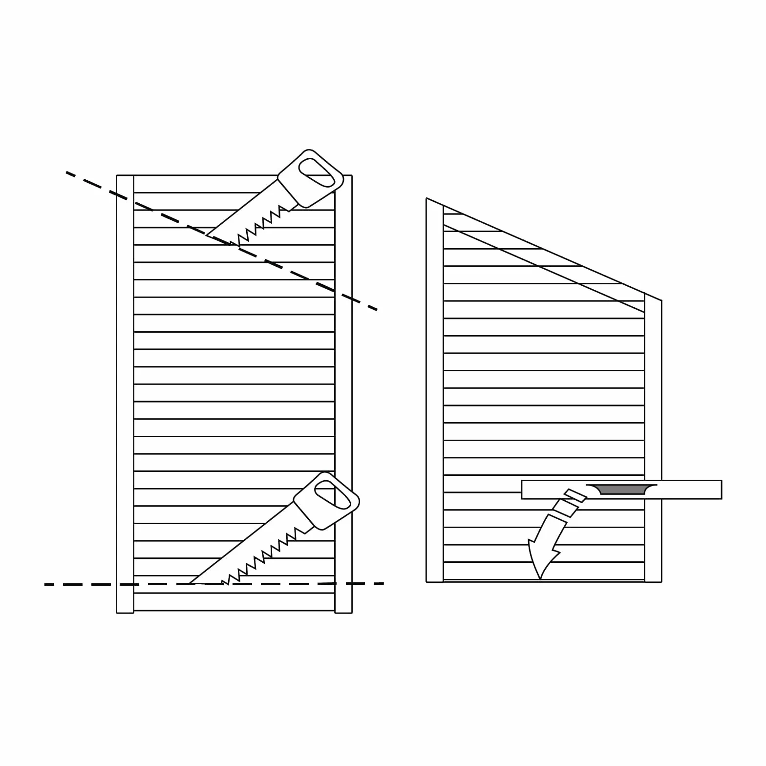 DecoMeister Porte a Lamelle Chiuse in Legno 394x1995 mm Confezione da 2 - Porta Pino Massiccio - Anta per Armadio a Persiana Cieca - Frontali Mobili e Antine per Guardaroba - Preverniciato Bianco