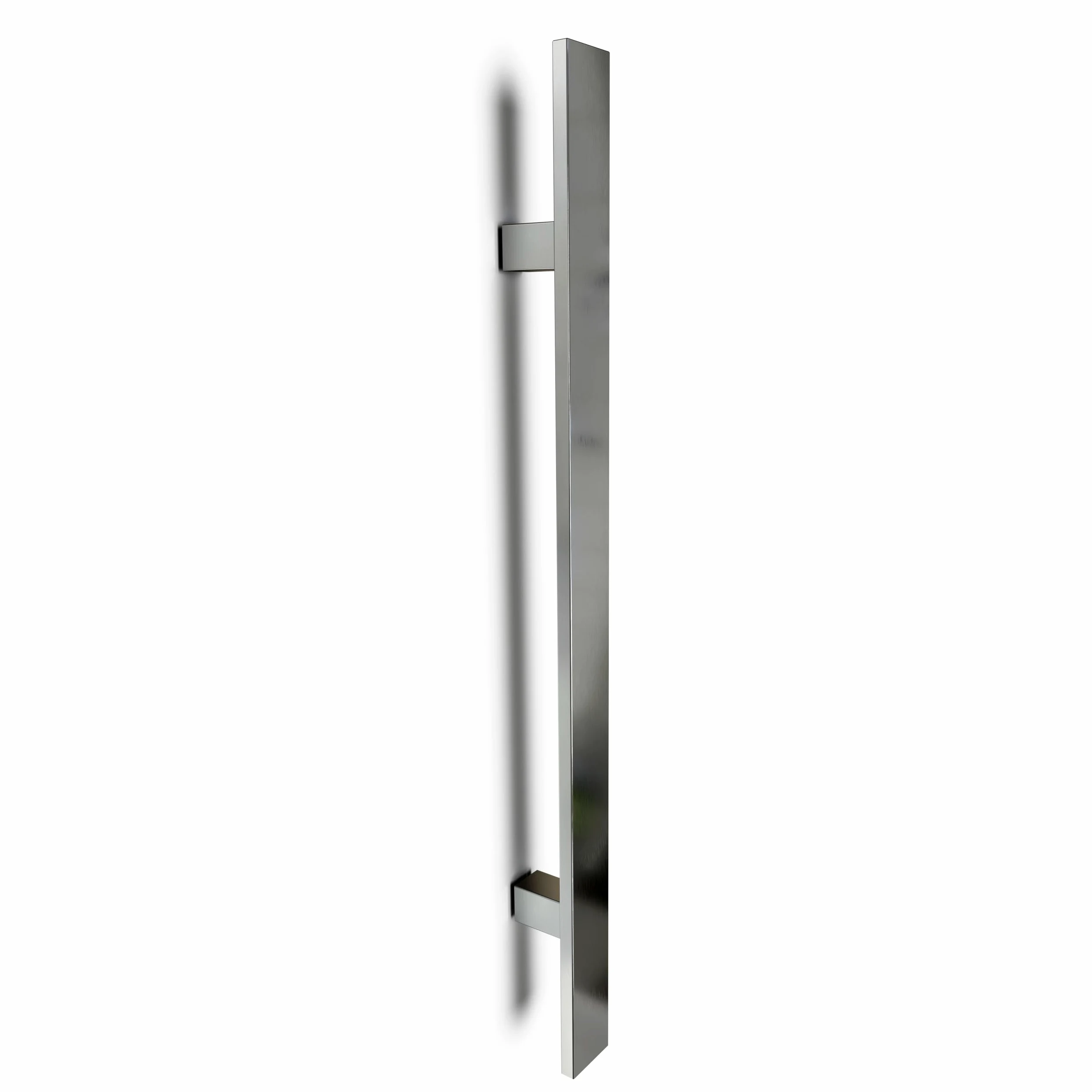 Spazzolato Acciaio Inossidabile Materiale di alta qualità Quadrato Rettangolo Maniglia per Porta Entrata Art.540 | Rettangolo T-Bar | 120cm Lunghezza totale