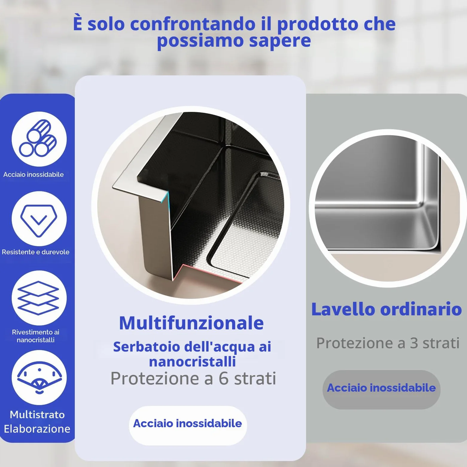 lavello cucina 85x50 da cascata nero, lavello da cucina con Può visualizzare la temperatura dell'acqua, lavello domestico set, lavandino del bar multifunzionale