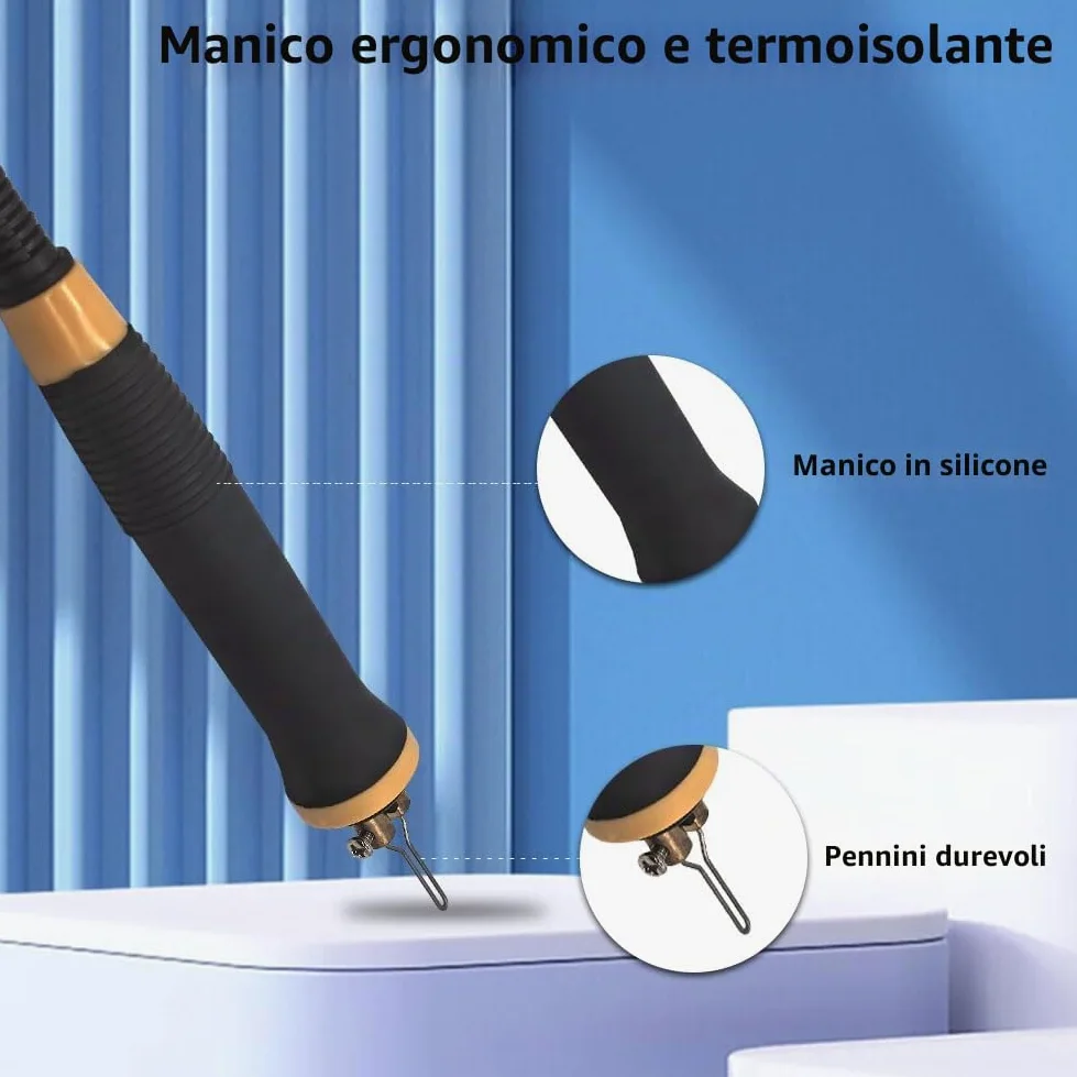 Macchina per Pirografia Professionale, Set per Pirografia a Legna | 23 Punte | Temperatura Regolabile | Borsa per il Trasporto | per Incisione Legno Cuoio