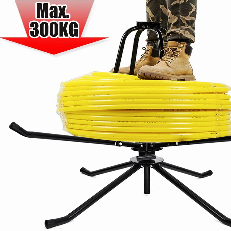 Avvolgitubo avvolgitore per tubi di riscaldamento a pavimento, max. 300 kg, 600 m, per avvolgicavo per tubi PEX PERT AL/PEX con custodia