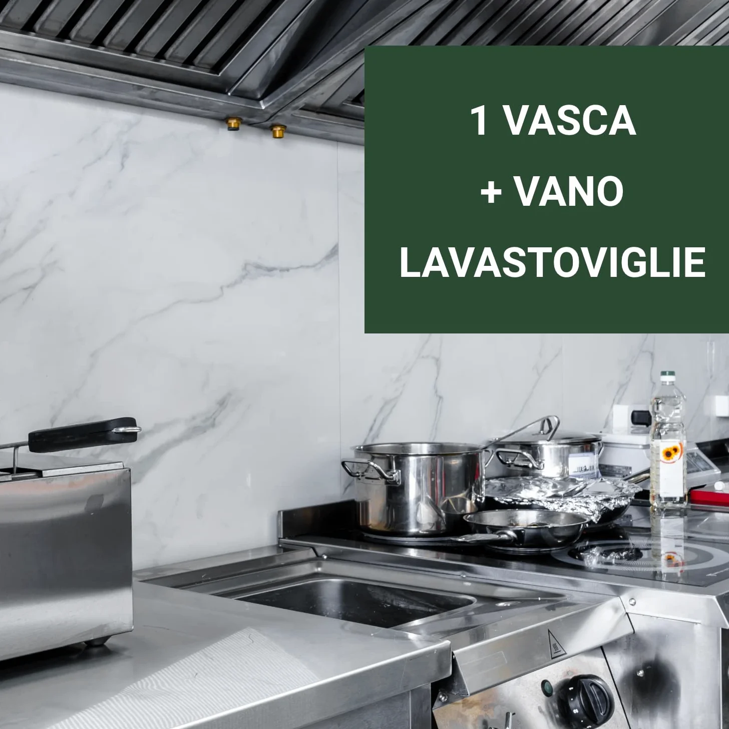 Ristoattrezzature Lavello in Acciaio Inox - Professionale, per Cucine Ristoranti e Pizzerie - 2 Vasche, Gocciolatorio a Sbalzo a Dx - 160x70x85h