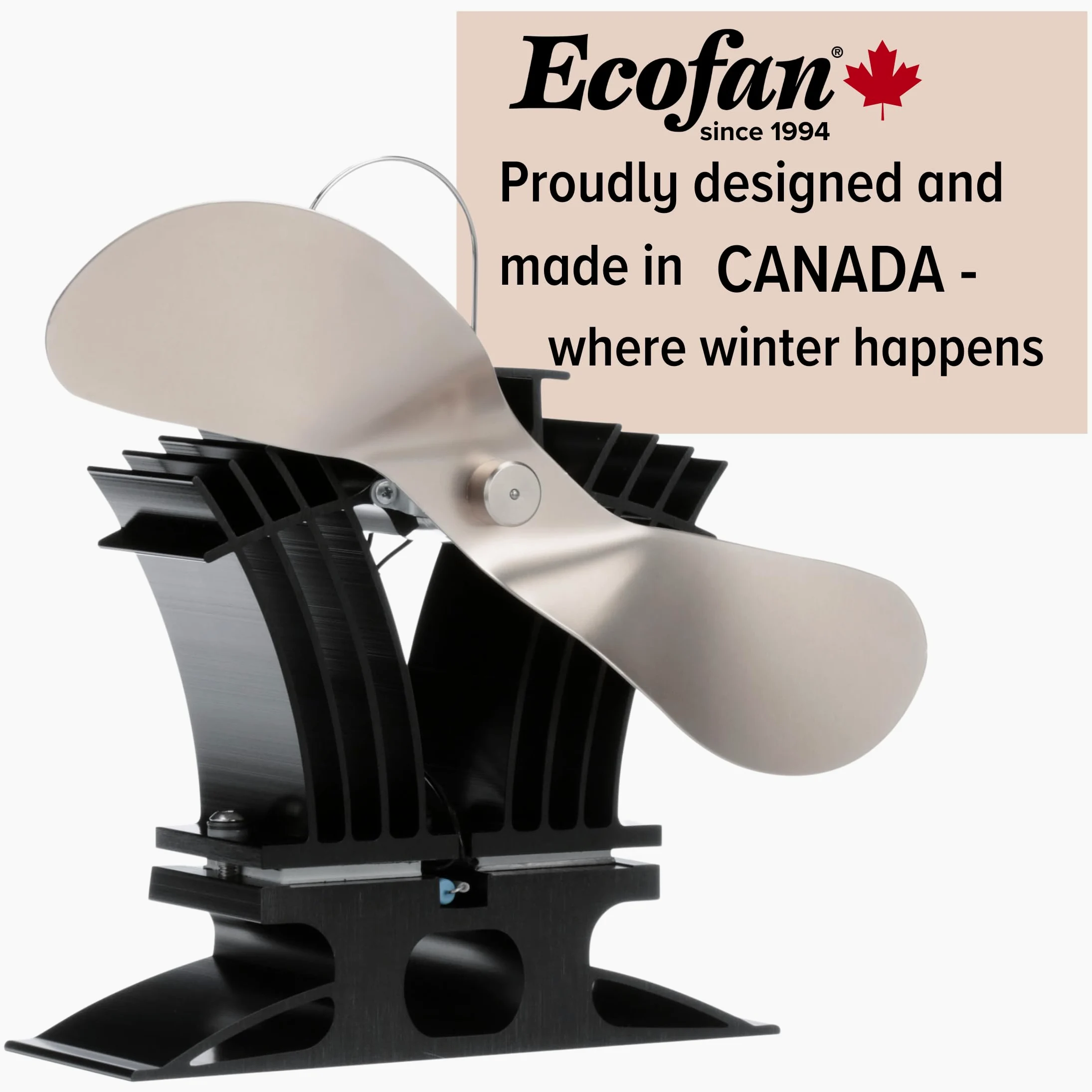 Ecofan 806EUKBX Ventola per Stufa a Legna alimentata a Calore, in Nichel, multilingue