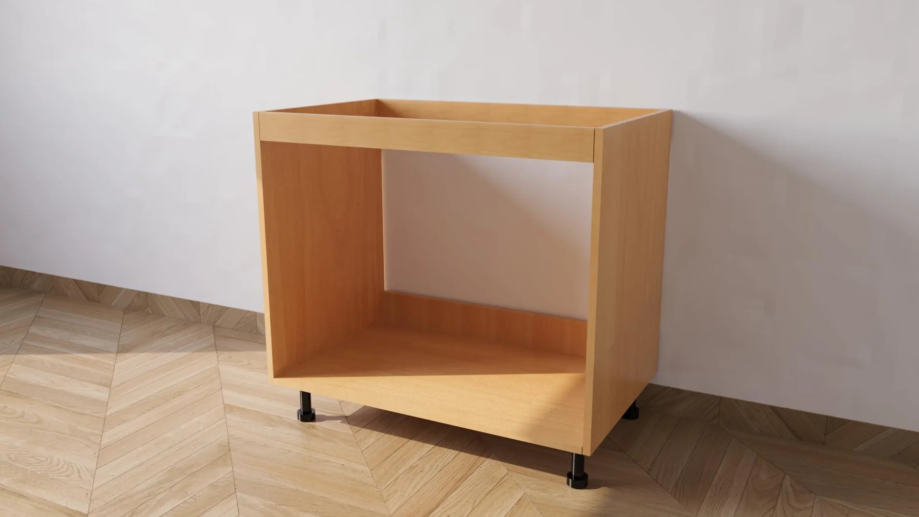 Base da lavello d appoggio con Le Seguenti Misure l=80 cm p=55 cm h=72 cm Colore Faggio con spedizione in Kit Senza Ante