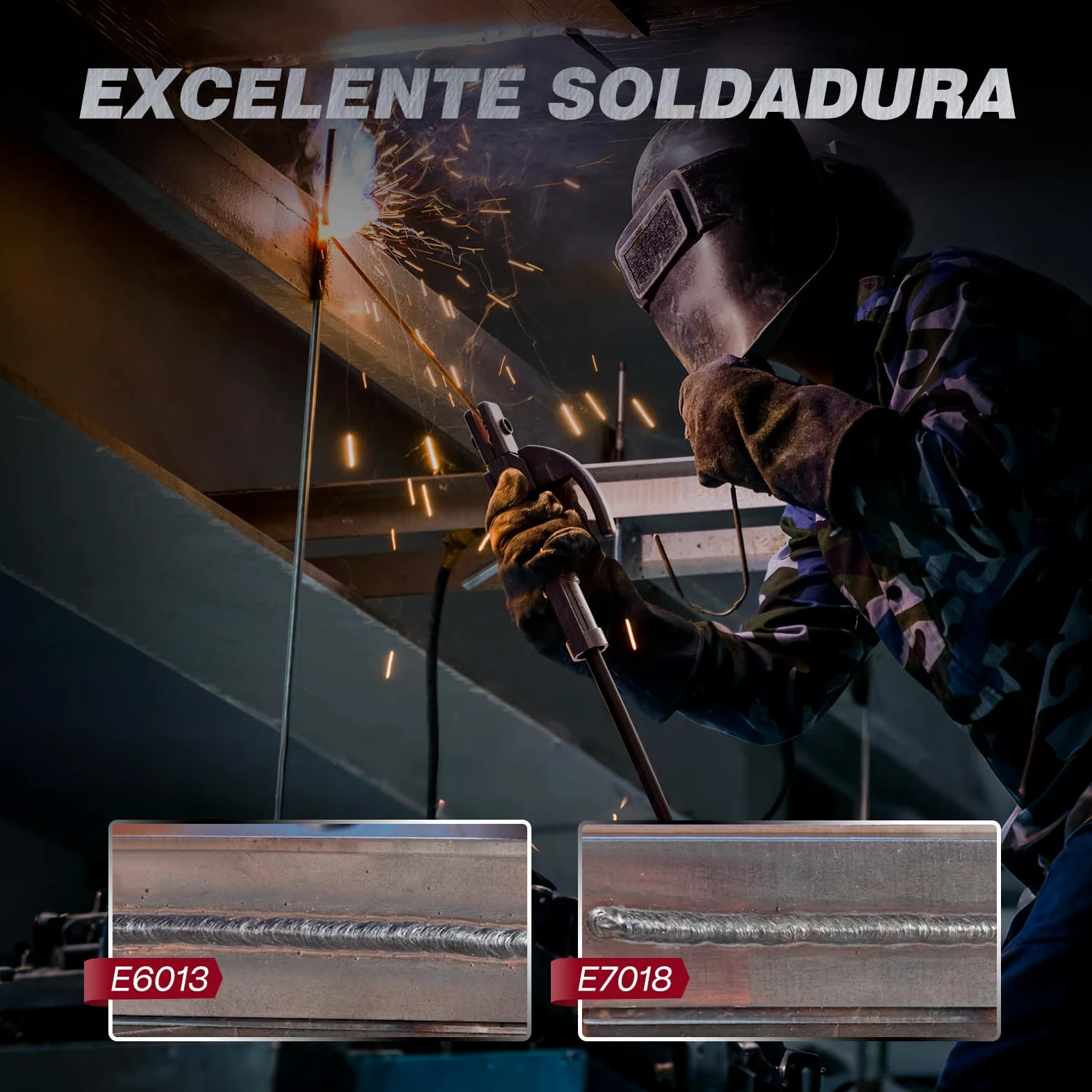 ARCCAPTAIN Saldatrice Elettrodo da 200A con Ampio Display a LED, Saldatrice Inverter ARC con e Inverter IGBT, Saldatrice Laser Portatile 230V con Avvio a caldo, forza d'arco