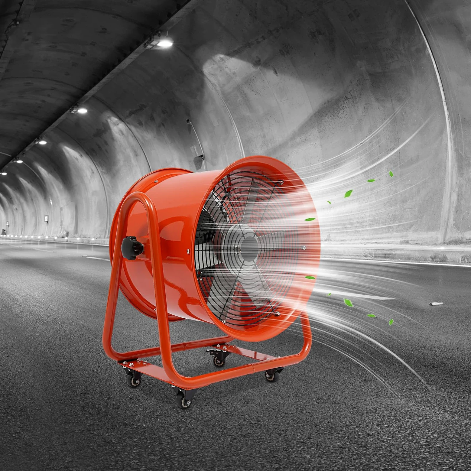 Ventilatore industriale 280 Pa, 15000 m³/h, 2800 rpm, con 6 pale, angolo regolabile, design valvola monouso, ventilatore industriale a basso rumore con motore in rame, griglia di protezione dei freni