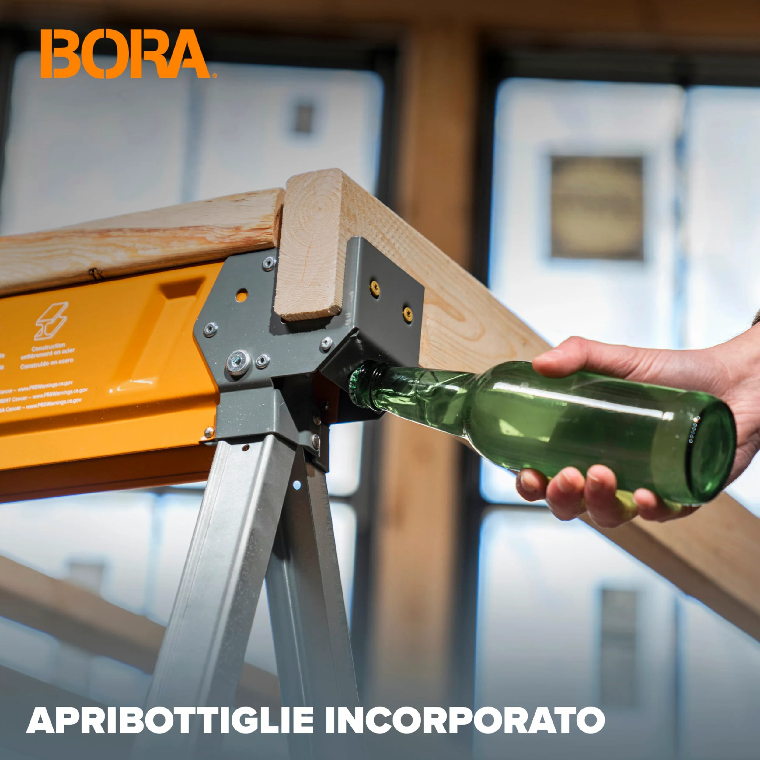 BORA Workhorse PM-3350T – Coppia Cavalletti da Lavoro Pieghevoli in Acciaio, 612 kg per Cavalletto, Uso Professionale