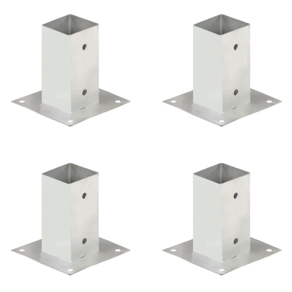 Pfostenanker 4 Stk. Verzinktes Metall 71 mm