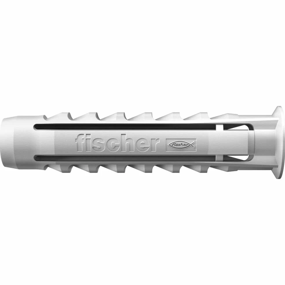 fischer Tasselli di espansione SX 6 x 30 in pratico secchio, il potente tassello in nylon con espansione quadrupla e bordo per una tenuta ottimale, 3.200 pezzi in secchio