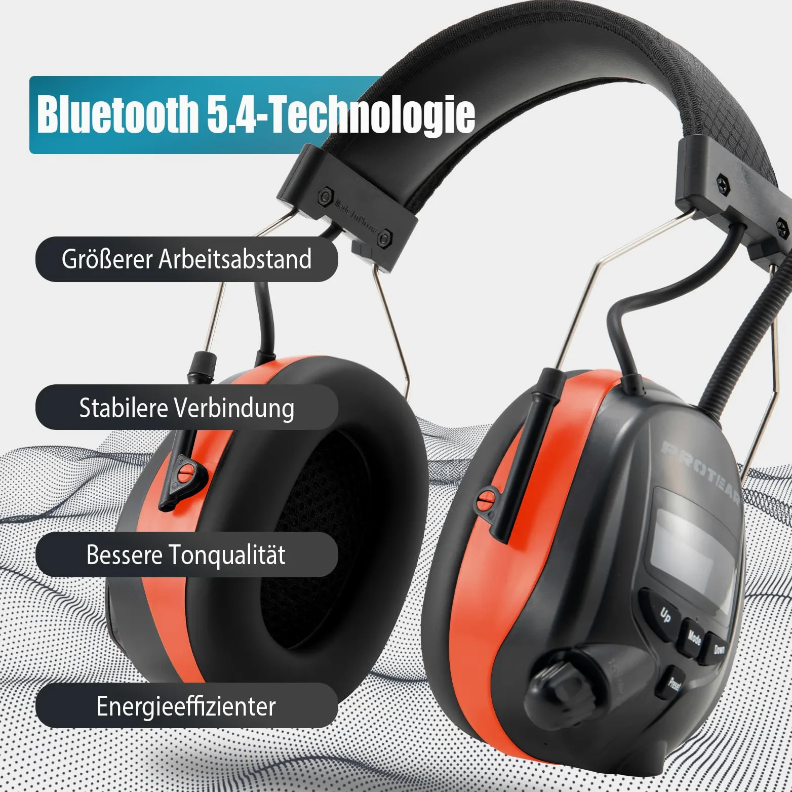 auricolari con radio DAB + / FM e Bluetooth, cuffie senza fili con cancellazione del rumore