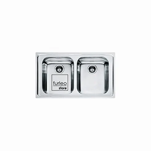FRANKE Lavello Radar inox RRX620 cm 86 2 vasche - Bordo slim acciaio da incasso