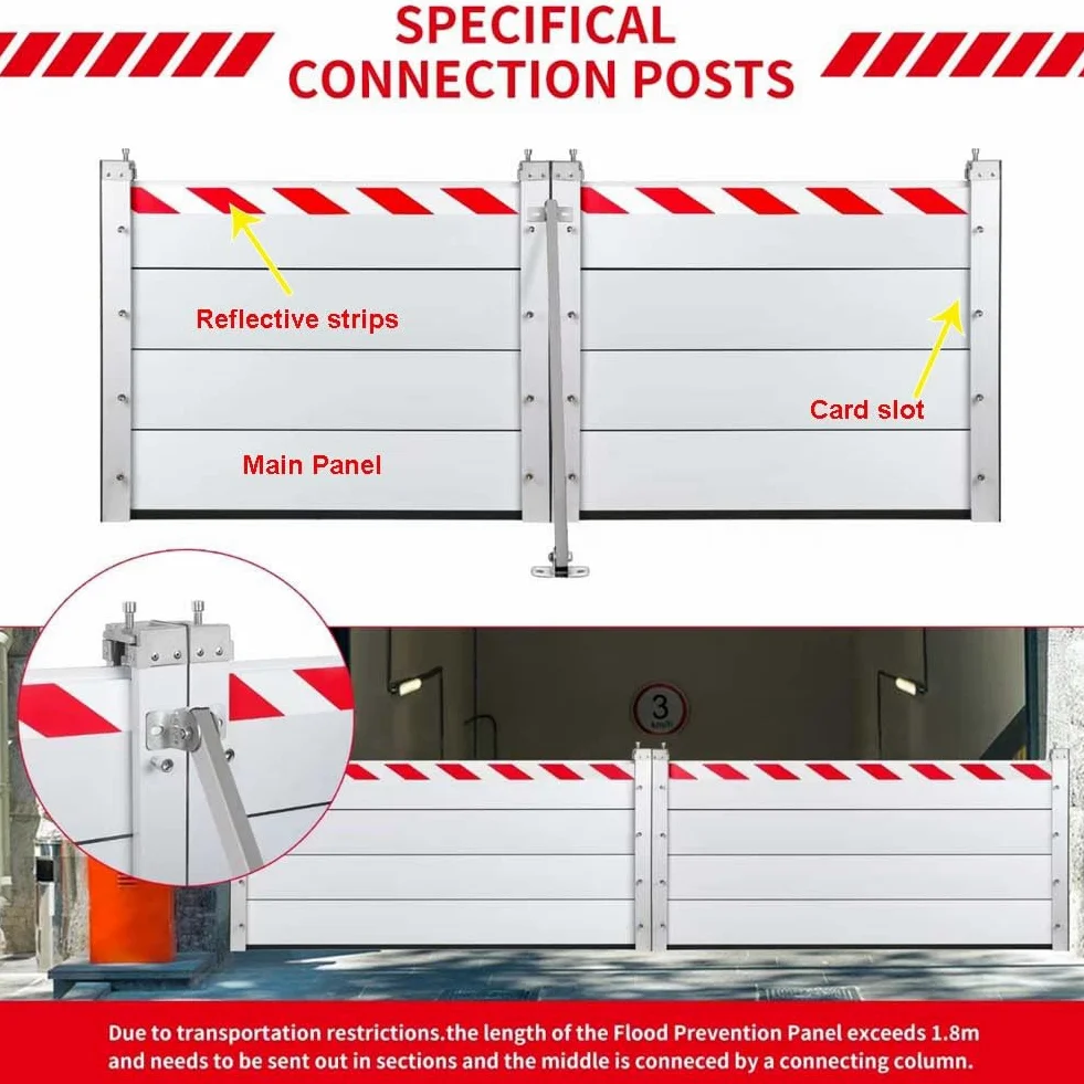 Paratia Antiallagamento per Porta L 118cm x H 40cm, Kit Soglia Barriera Antiallagamento per Porta Garage, Porta Della Barriera di Protezione Contro Le Inondazioni, per Cantina, Porta D'Ingresso