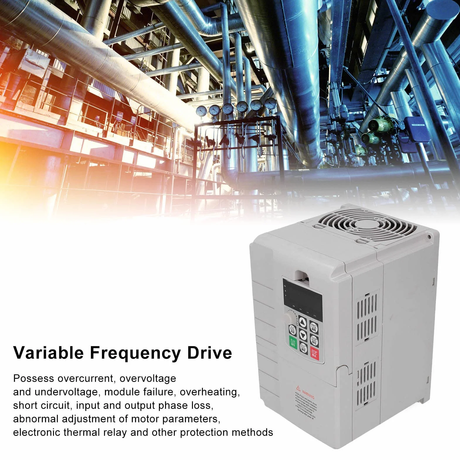 Inverter per Uso Generico 4KW 25A, Filtro Integrato, Controllo PWM, Ingresso Monofase 220 V, Uscita Trifase 380 V, per Ventilatori, Pompe, Compressori D'aria
