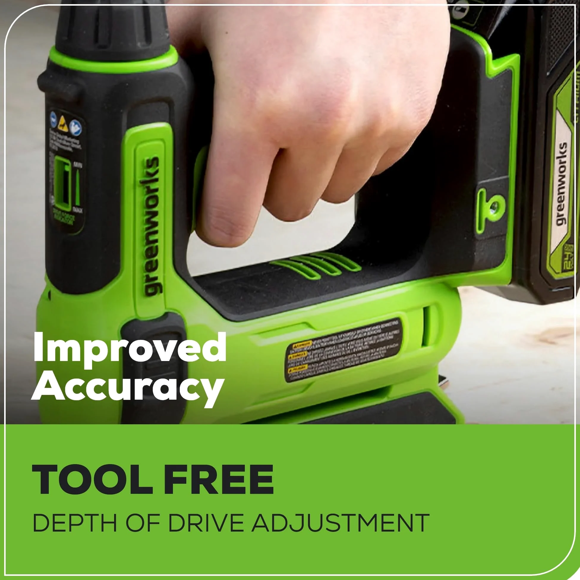 Greenworks Cucitrice a corona da 24 V 3/8" con batteria da 2 Ah e caricabatterie da 2 A