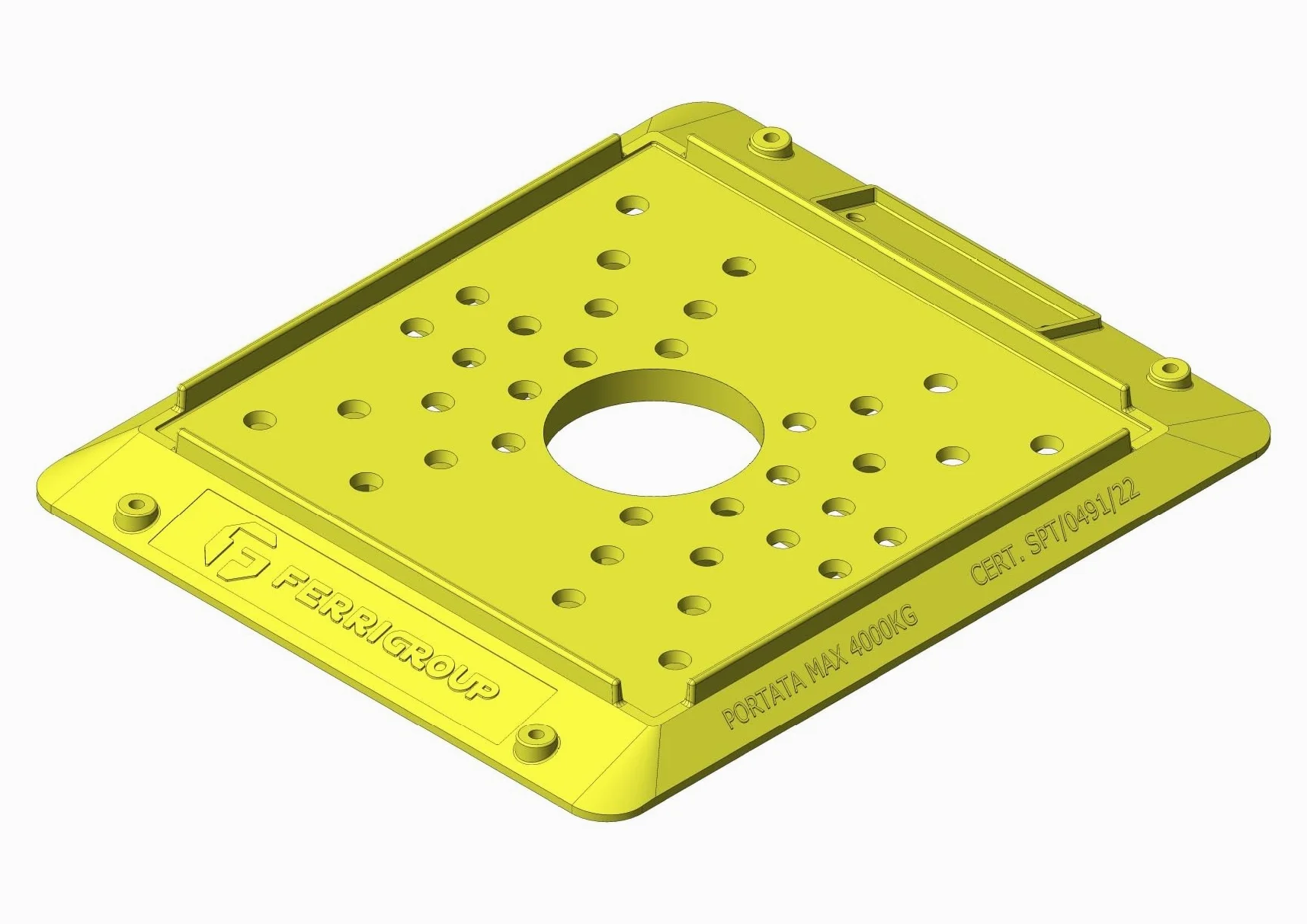 Riparatore del Carico per Ponteggio, Made in Italy – Rinforzato, robusto in plastica - Sottobasette per Ponteggi – Resistente, Riutilizzabile per cantieri edili e per montaggio ponteggio (40)
