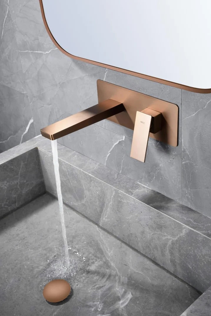 GLP048/ORC PISA Empotrado Lavabo Oro Rosa Cepillado