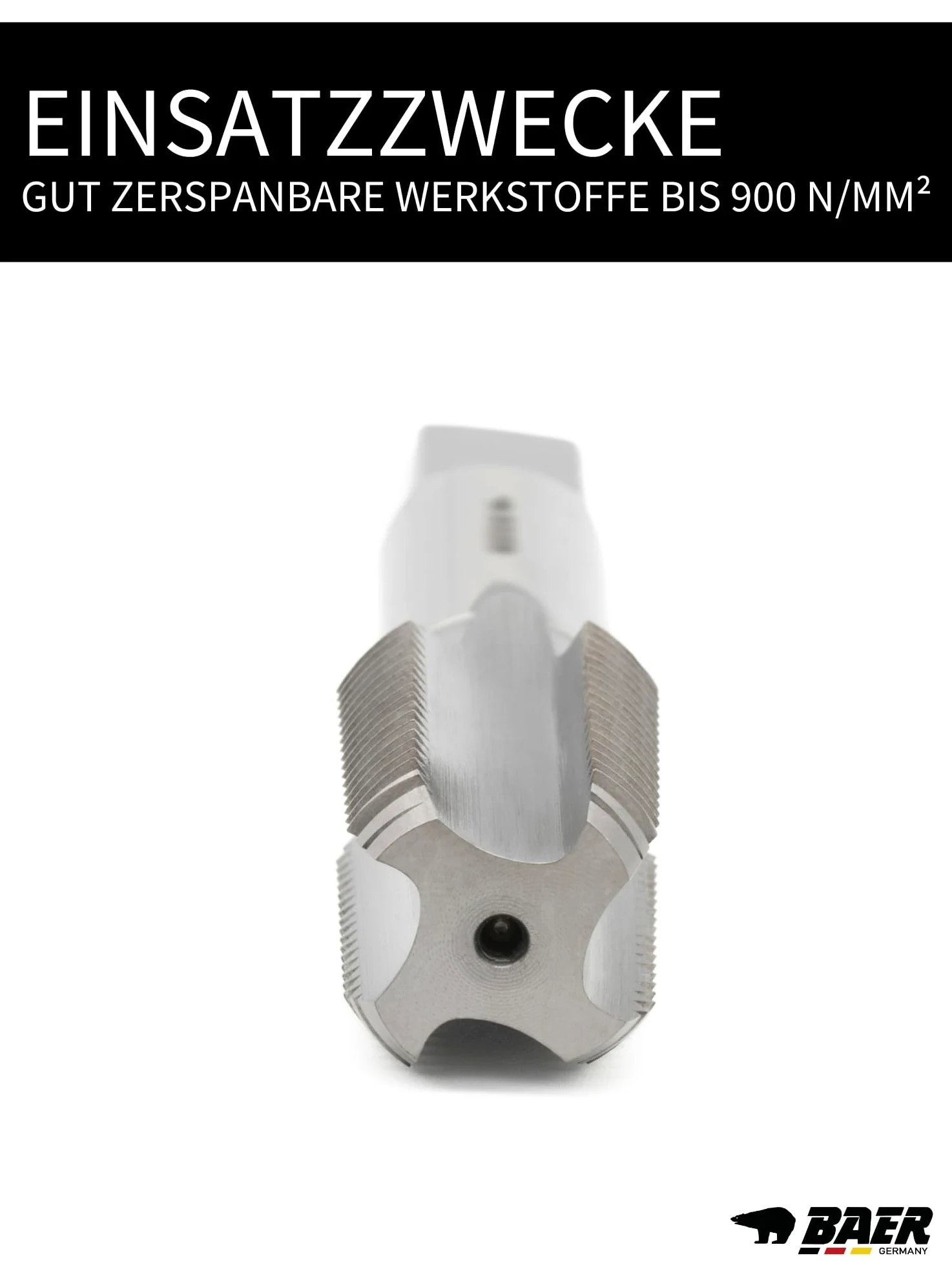 BAER HSSG - Maschio per filettatura, forma C - NPT 3/8 x 18, filettatura NPT 3/8