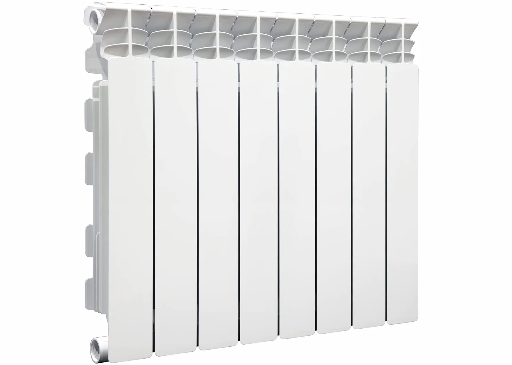 Fondital V710AM04408 Radiatore in alluminio pressofuso Exclusivo D3, Interasse 600 mm, 8 elementi, bianco