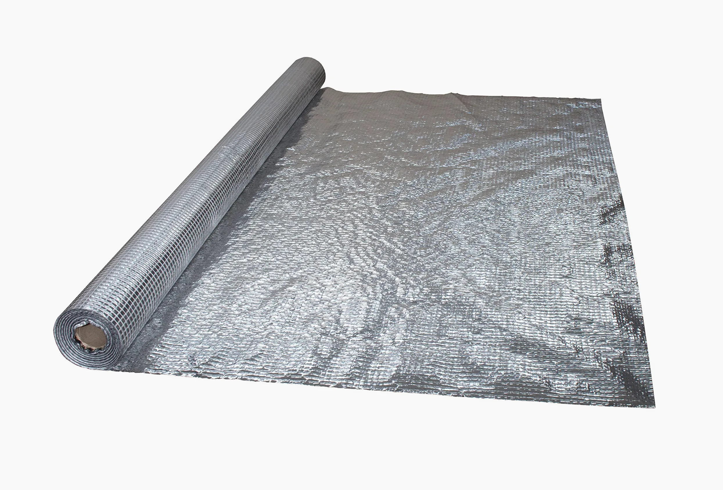 Barriera in alluminio per vapore, larghezza 1,5 m, membrana isolante rinforzata in fibra di vetro, tetto e camere attico isolamento termico (1.5m x 50m)
