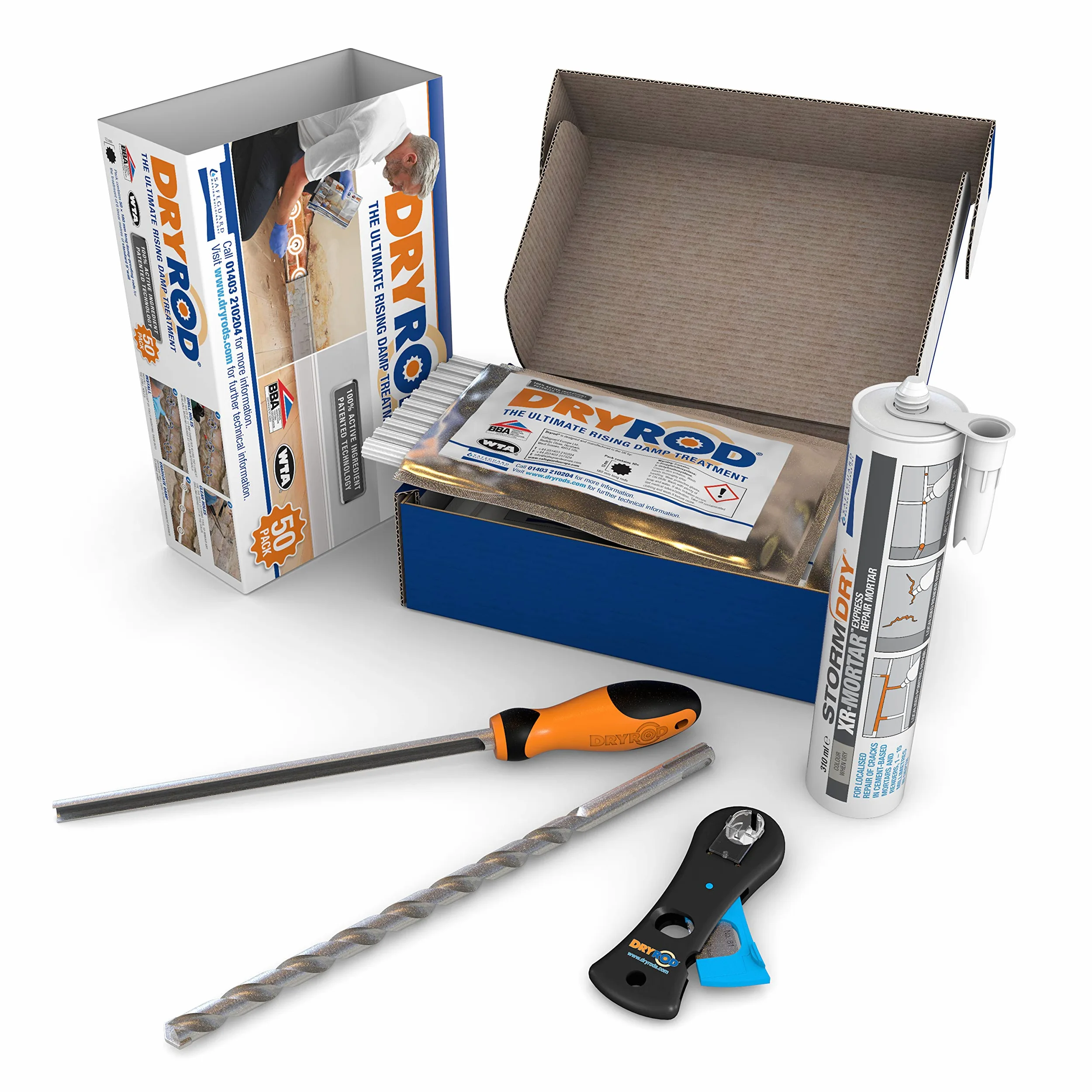 Dryrod Kit - (Kit da 6 metri): Tutto ciò che serve per trattare l'umidità di risalita - Trattamento approvato dalla BBA