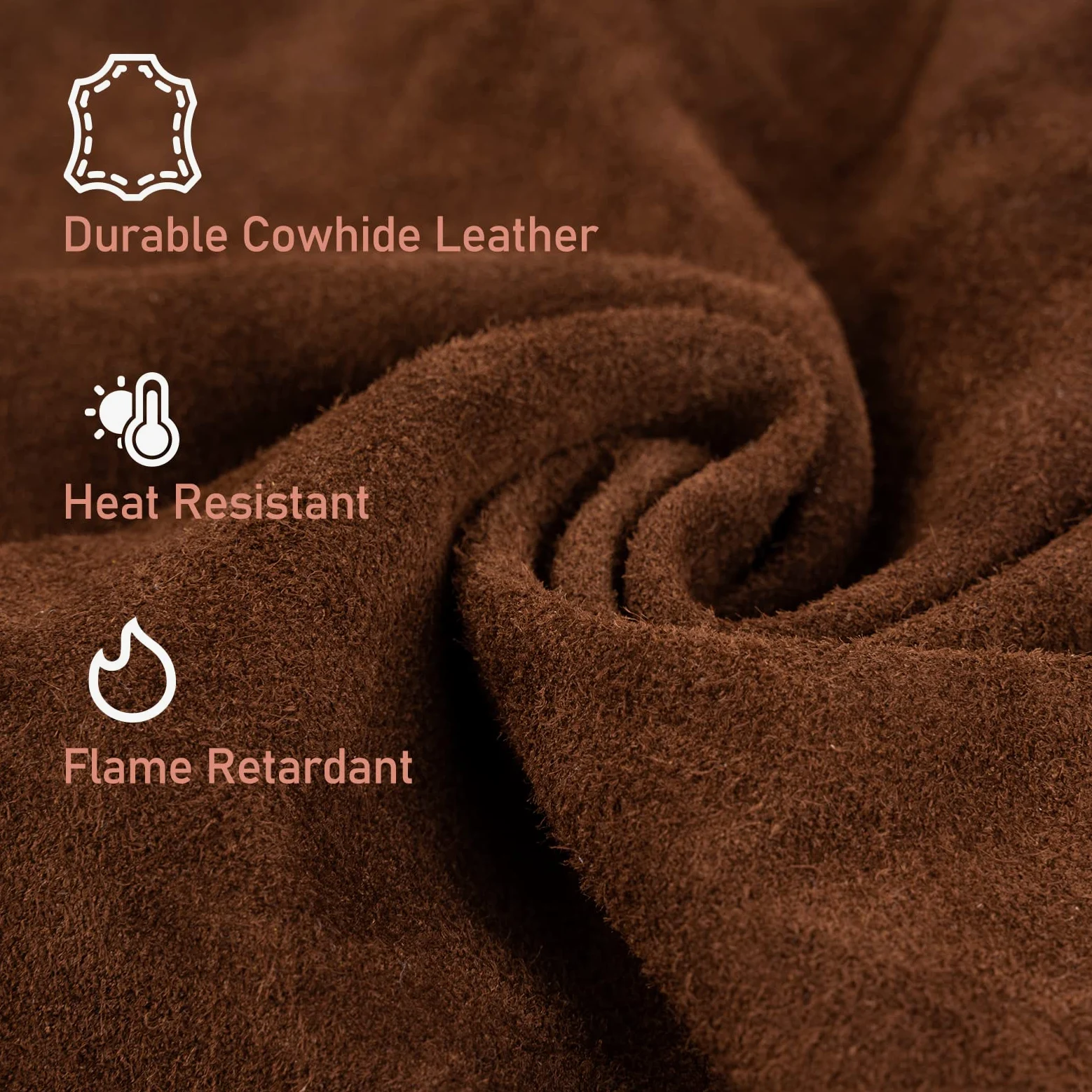 YESWELDER Grembiule da saldatura in pelle con 6 tasche Grembiule da saldatore in pelle bovina resistente al calore e alla fiamma, regolabile per saldatori, uomini e donne, lunghezza 1 m