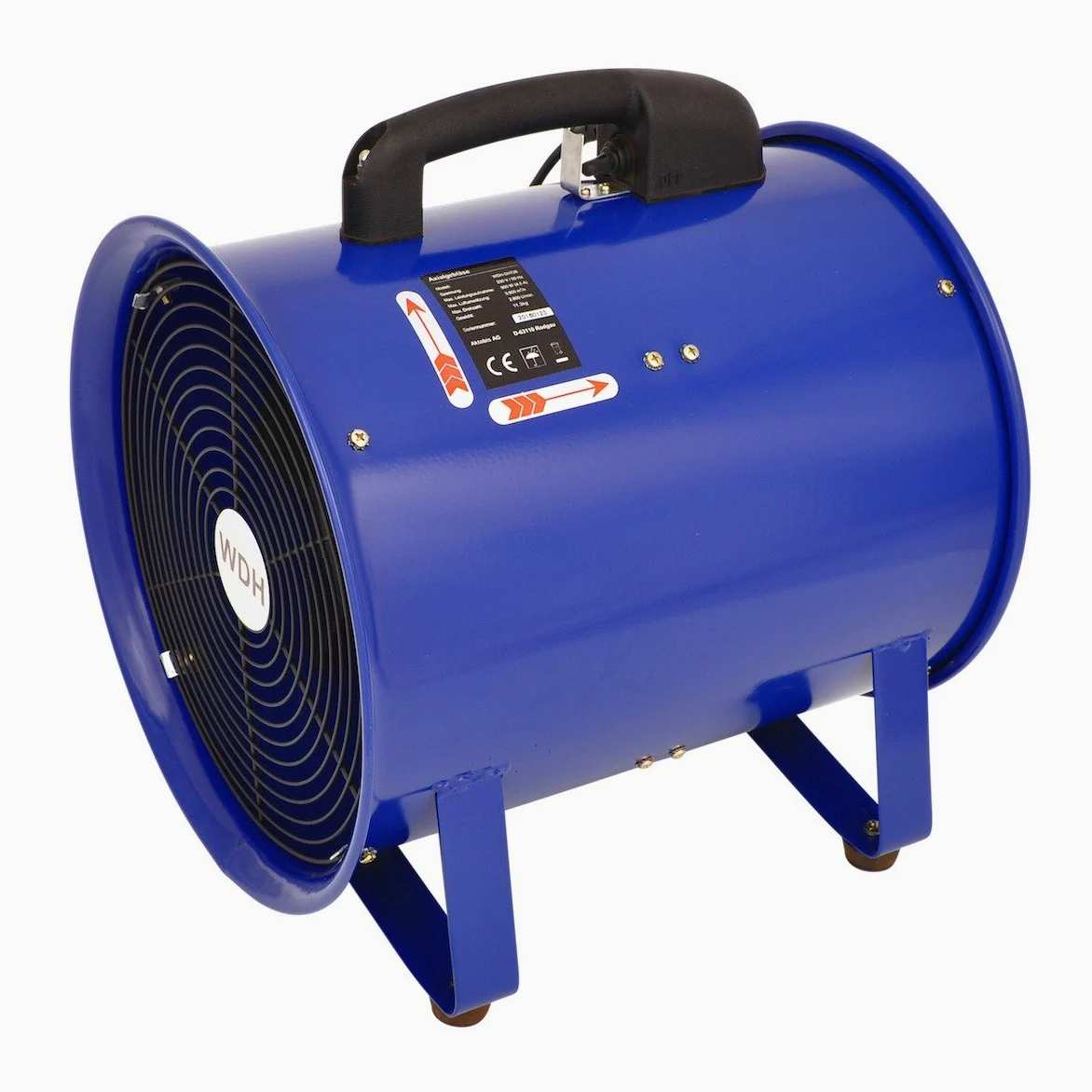 Aktobis Ventilatore assiale professionale WDH-SHT28 con alloggiamento in metallo e circolazione d'aria massima di 2.800 m³/h !