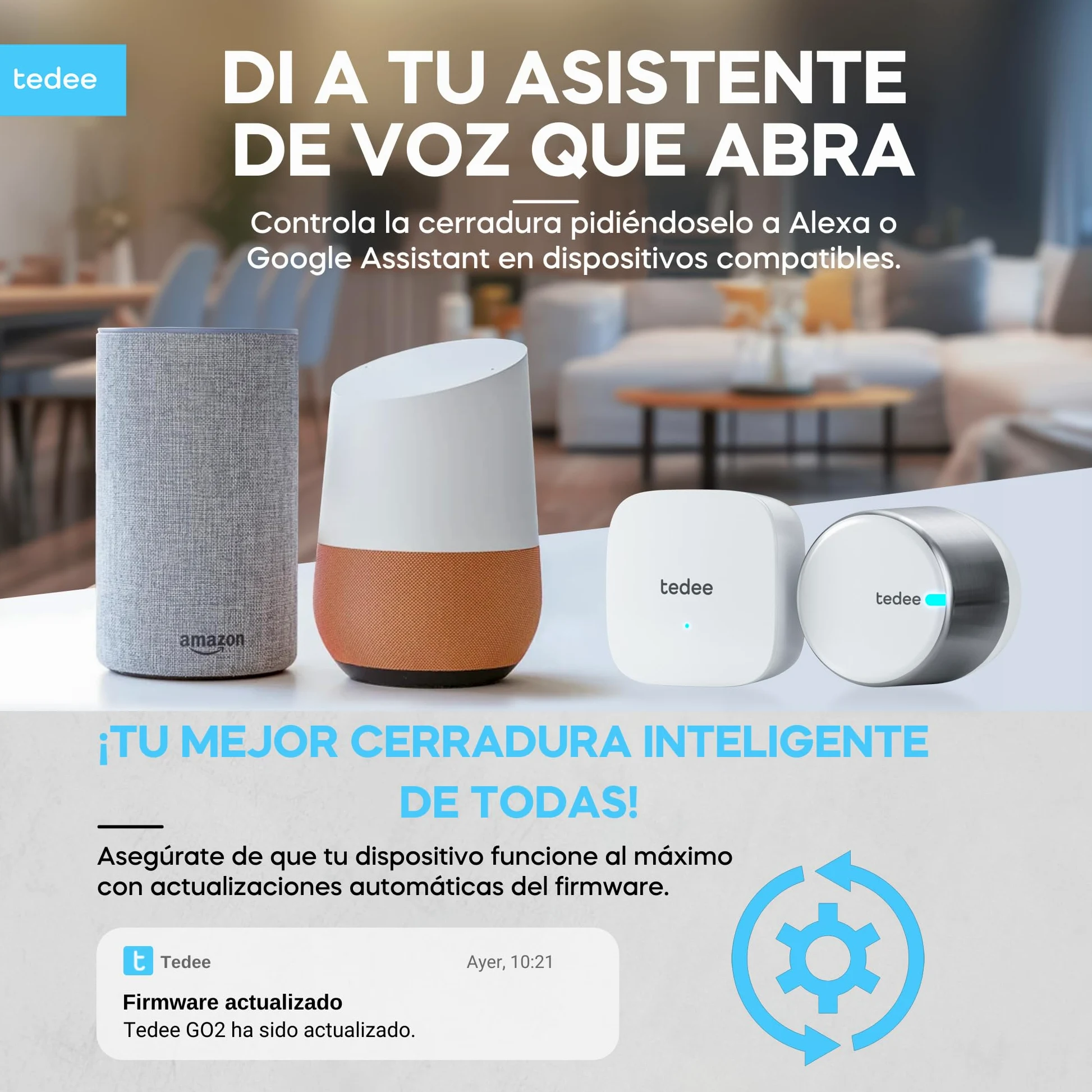 tedee GO2 Allu Serratura Smart con WiFi e tastierino biometrico per l'accesso remoto, Alexa Google Smart Home, Serratura intelligente con app e Bluetooth