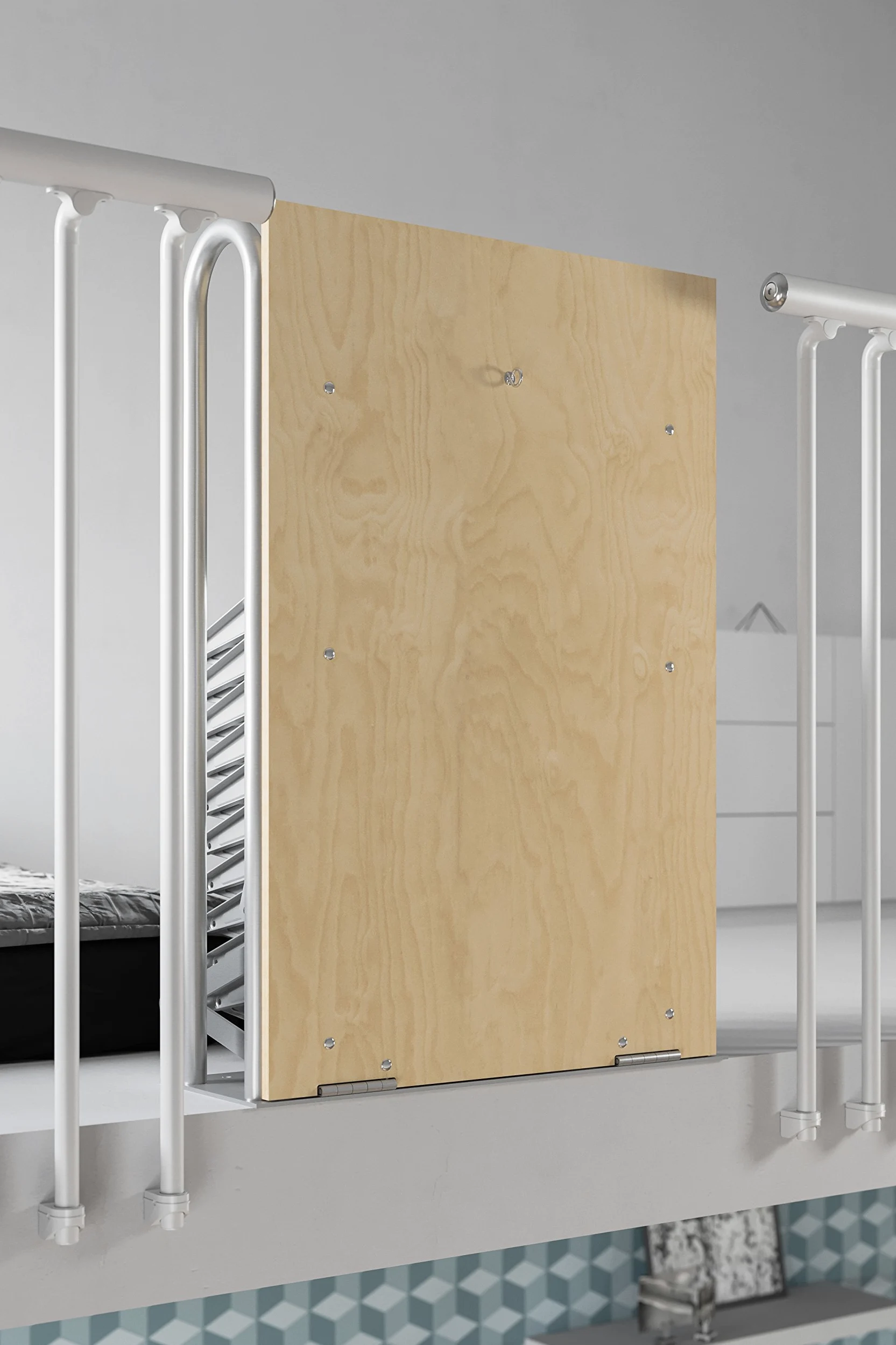 Scari PAL30070100 Scala Retrattile Acciaio 70 x 100 cm Zincato