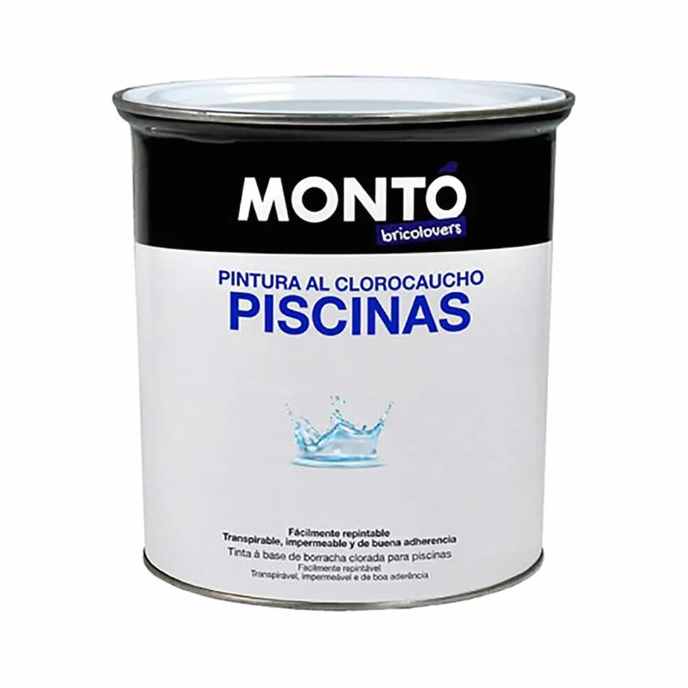 Montó Pittura a clorocaucho piscine calcestruzzo Bricolovers/HTM (Bianco 12L)