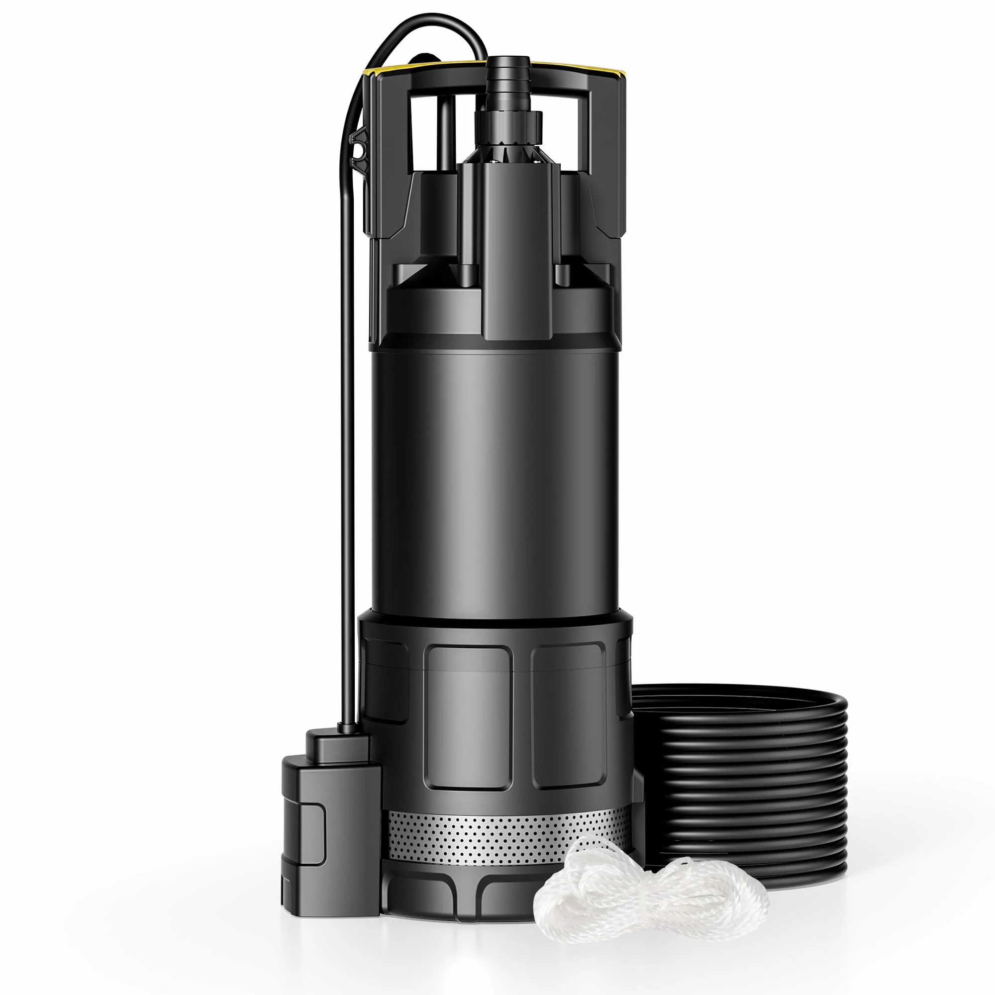 Wiltec Pompa sommersa, 1200W 6000 l/h, profondità max 7 m, Elettropompa a immersione per pozzi e cisterne