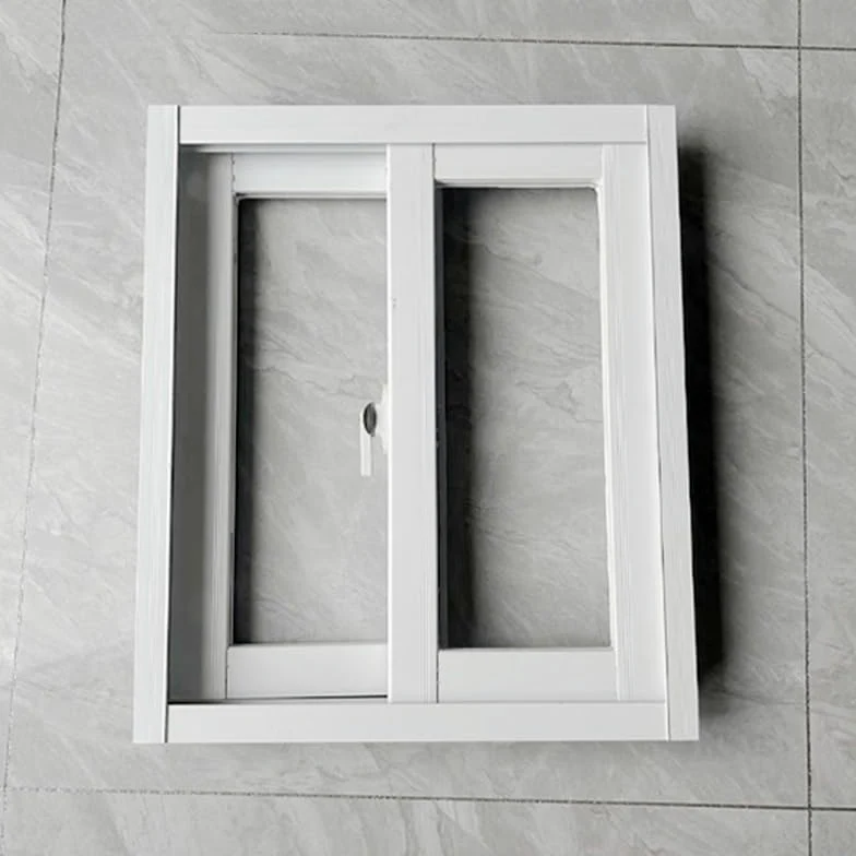 Finestra scorrevole per capanno in lega di alluminio con pannello in vetro, telaio a battente di ricambio per casa, caffè e uffici, bianco, 80 x 80 cm