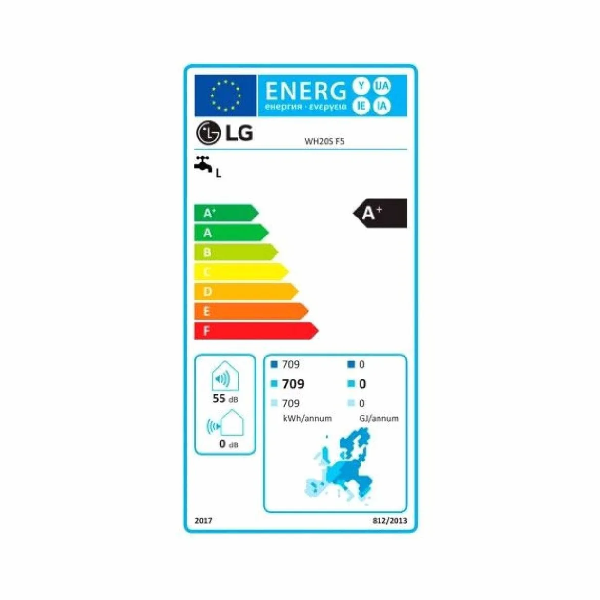 LG WH20S Dual Inverter Brauchwasser Trinkwasser Wärmepumpe R134A 200 Liter (R5TT20F-SA1)