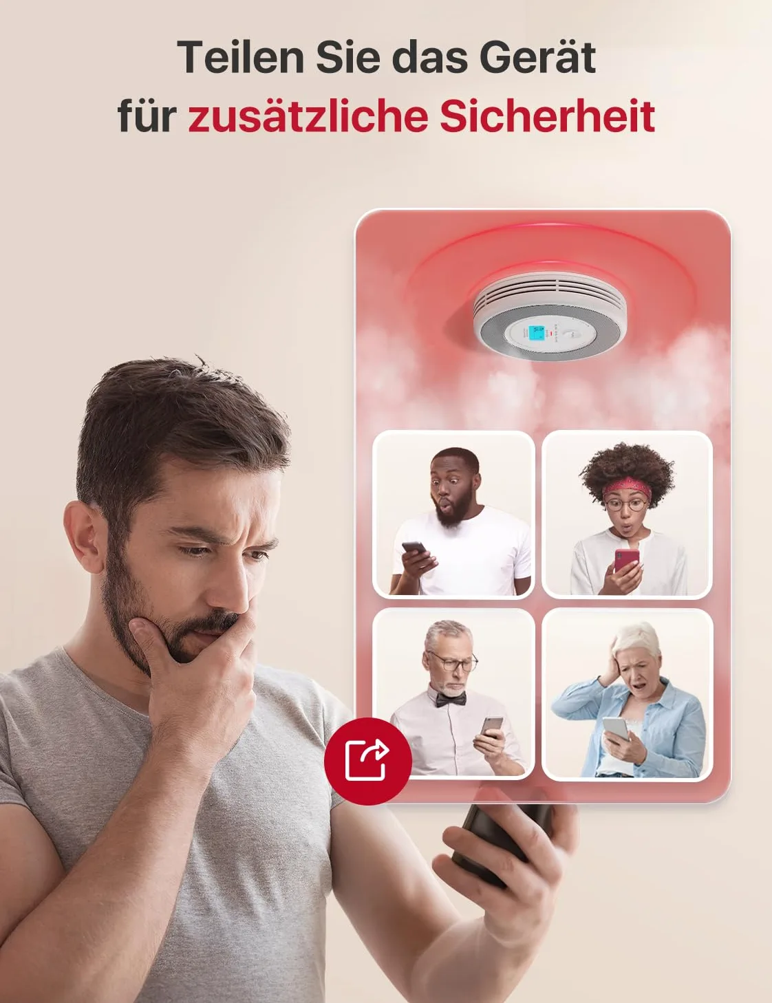 X-Sense Rilevatore di fumo e monossido di carbonio, con funzione di allarme vocale (Solo In Tedesco), funzionalità App richiede stazione base SBS50 (non inclusa), XP0A-MR, 2 pezzi