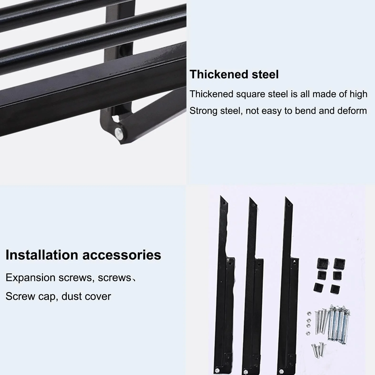 Scaffali per Garage per carichi Pesanti Scaffali sospesi, Scaffali per Organizer montati a Parete, Scaffali per Sistema di stoccaggio per Garage Scaffalature Metalliche Organizzatore di Strumenti