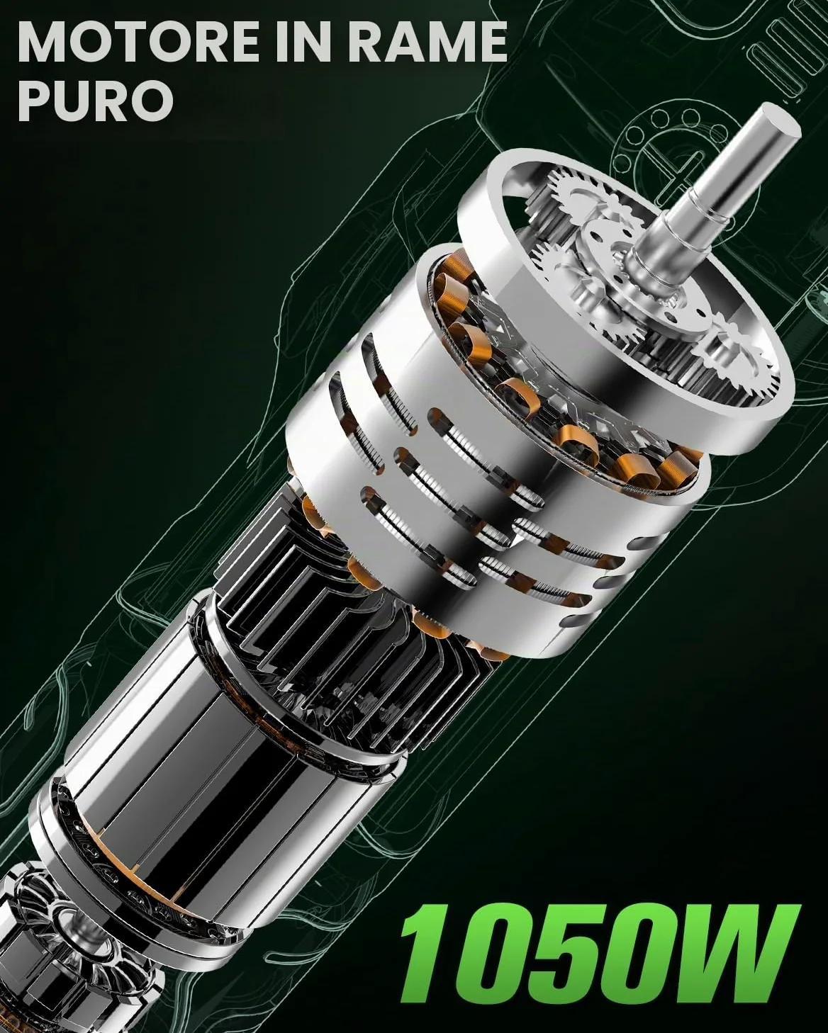 Ginour Lucidatrice Rotorbitale 1050W per auto, 6 velocità regolabili (2000-6400 OPM), lucidatrice auto con impugnatura a D e maniglia laterale, platorello da 150 mm / 6 pollici