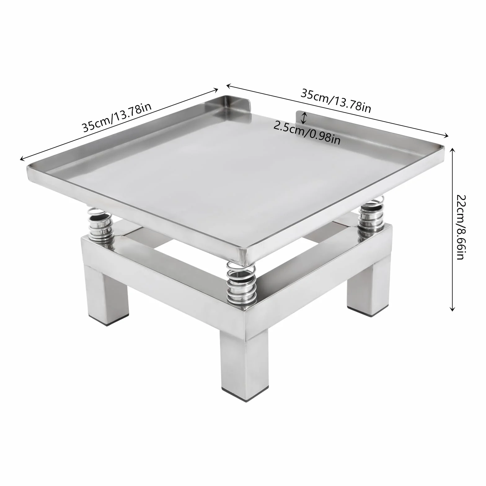 Piccola tavola vibrante per calcestruzzo, prova di vibrazione, tavolo vibrante in acciaio inox, mini tavolo da 350 x 350 cm, 220 V, 3600 giri/min, per forme di vibrazione, aumento della resistenza del