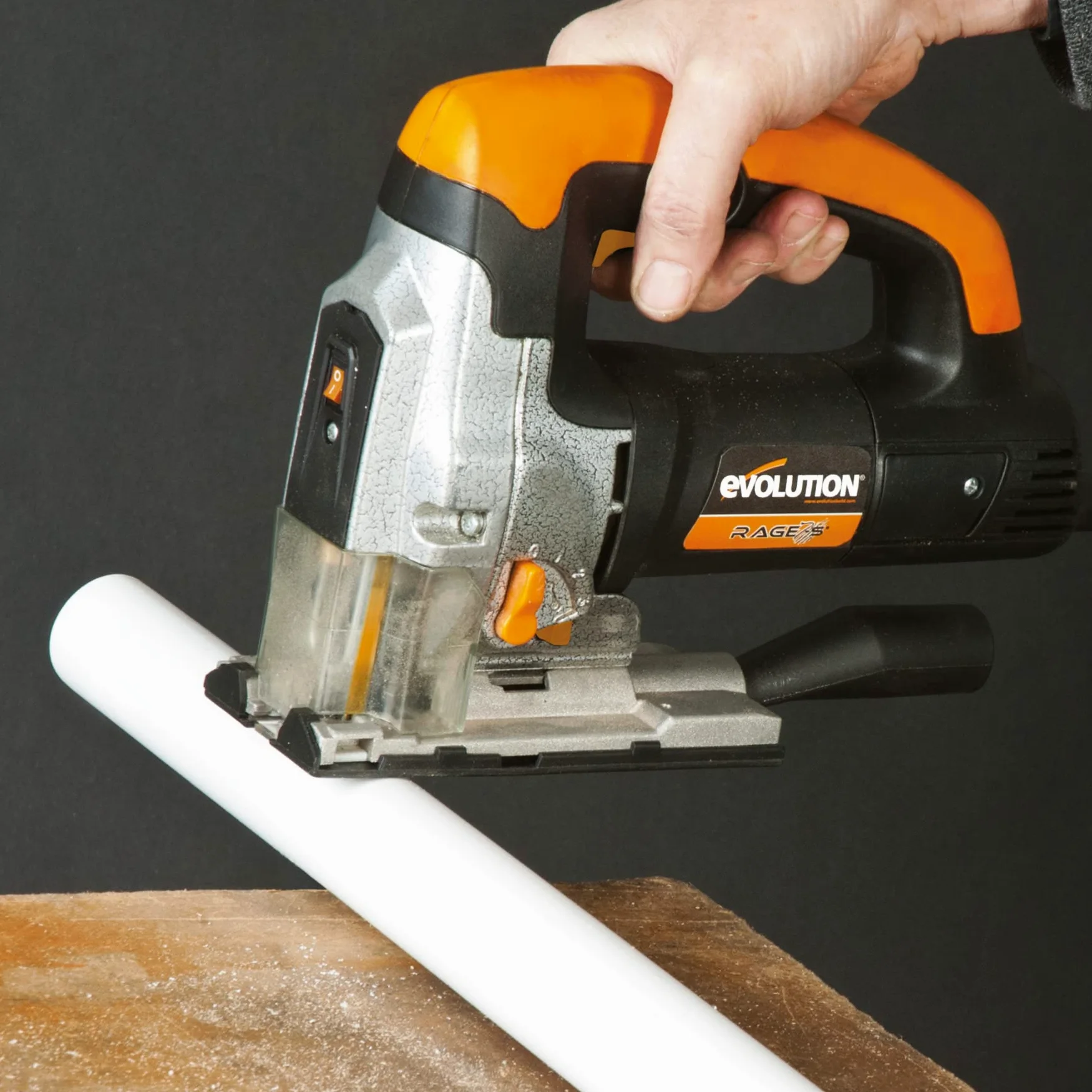 Evolution Power Tools Rage 7-S Seghetto multiuso - Taglio su legno, acciaio, plastica e molto altro - 5 lame incluse - 710 W
