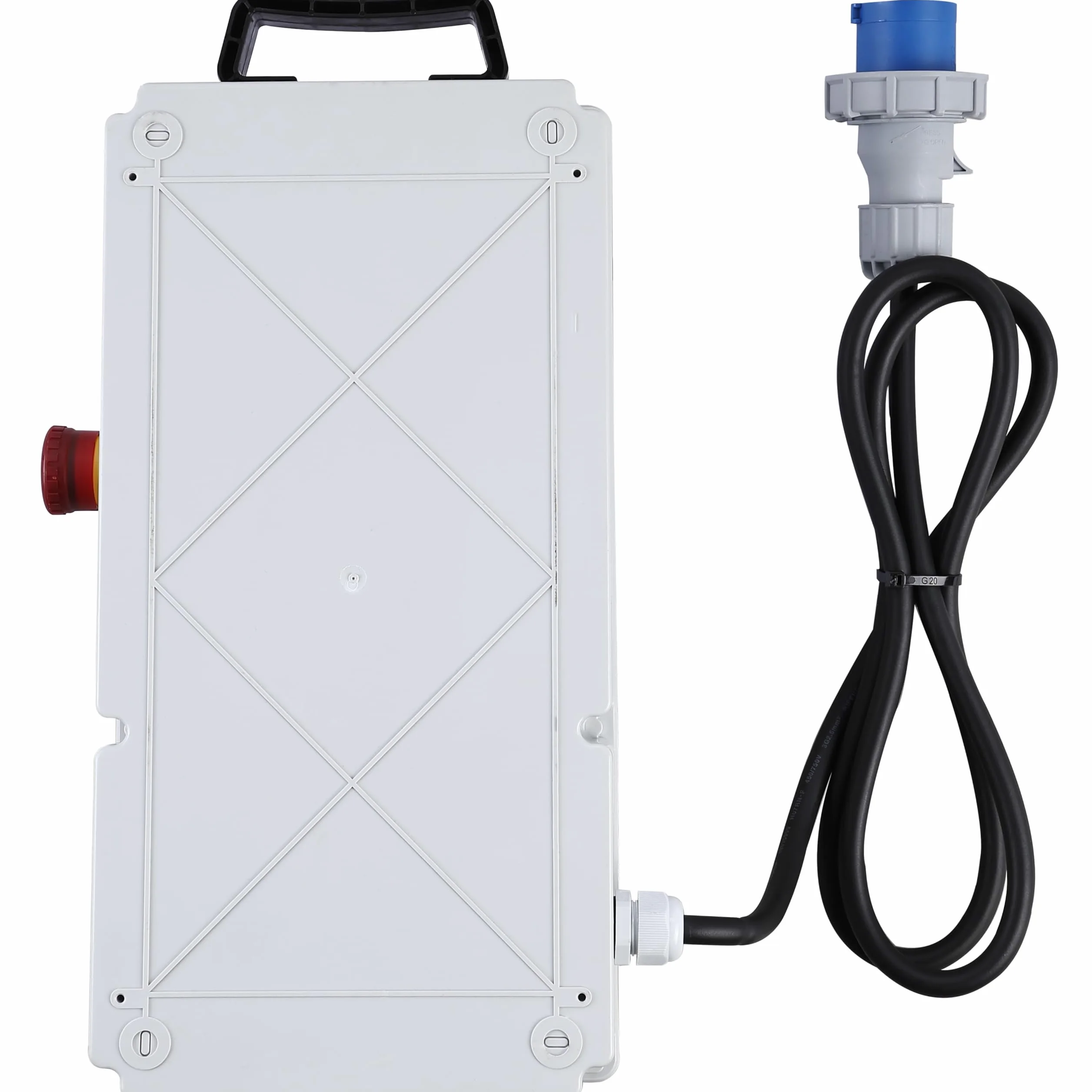 Electraline 60425 Quadro Elettrico di Distribuzione 4 Prese CEE 2P+T IP67, Spina CEE 2P+T, Cavo 1.7M H07RN-F 3G2.5, con interruttore differenziale RCD 30ma + 4 Interruttori magnetotermici MCB