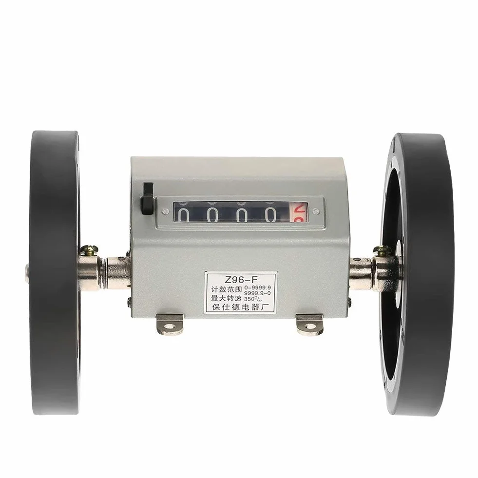 Contatore di Lunghezza con Misuratore di Rotazione Ruota di Misurazione Ruota Metrica Contatore a 5 Cifre 0-9999.9 Contatore a Rulli per la Misurazione della Lunghezza