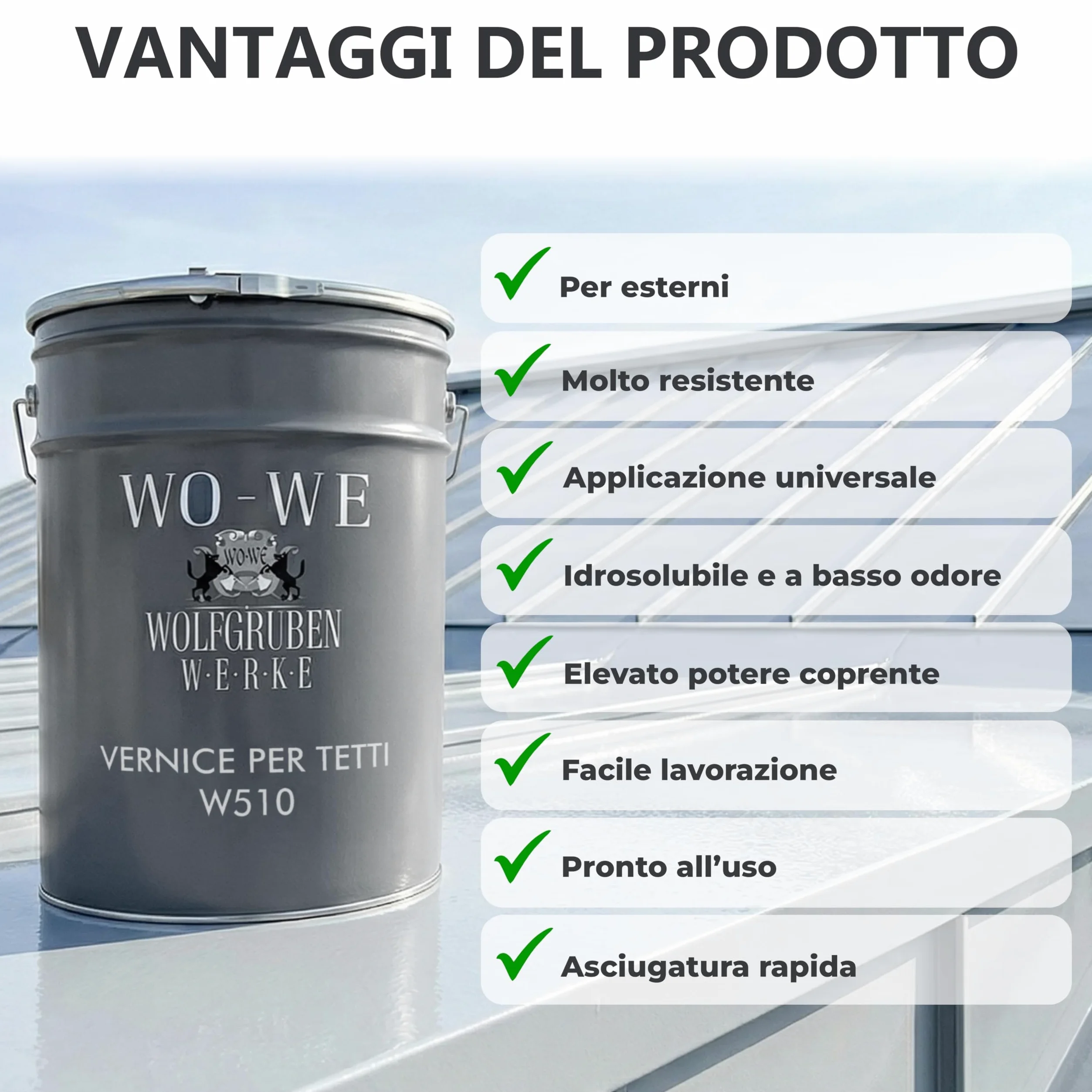 Vernice per tetto Pittura Manto di Copertura W510 Grigio antracite simile RAL 7016-20L