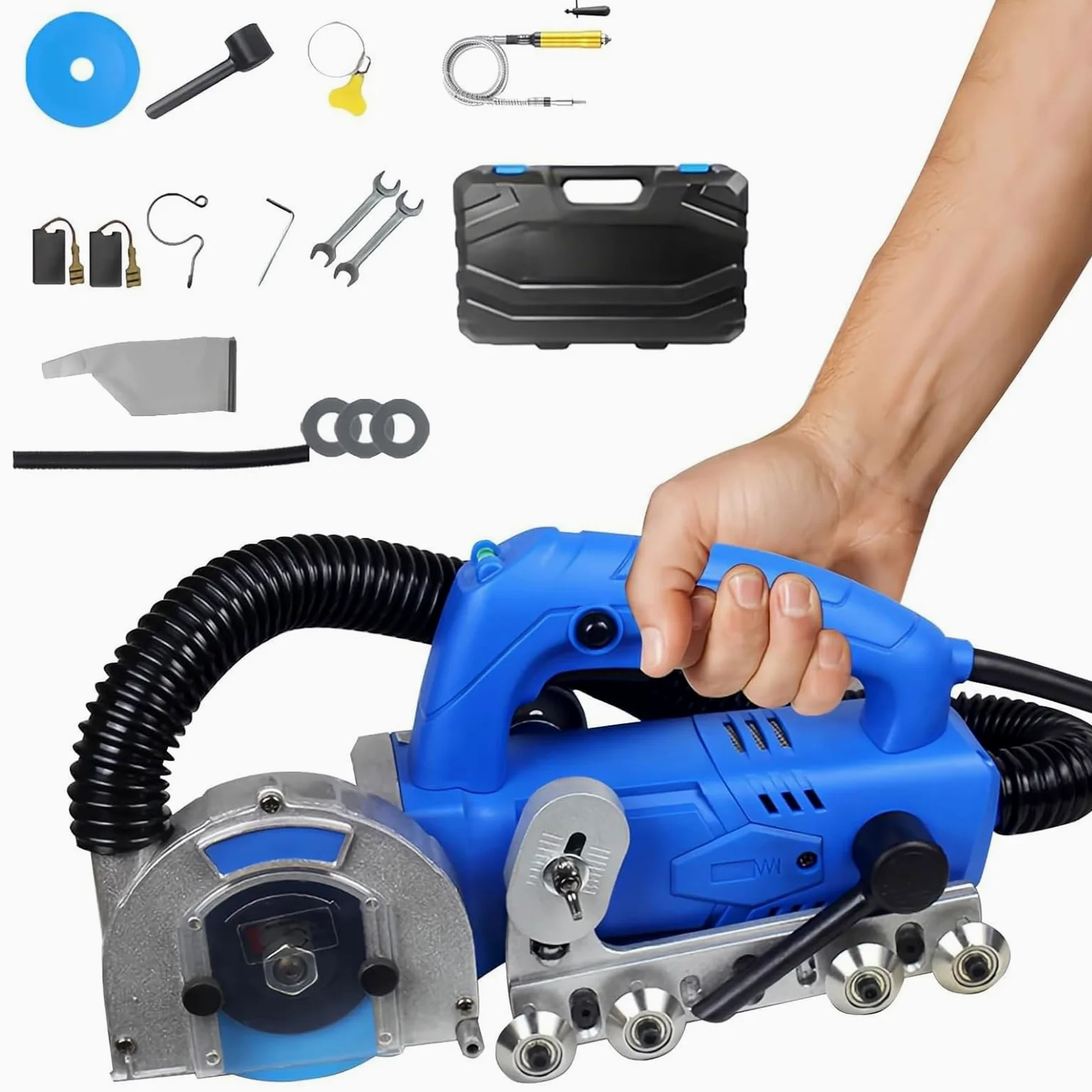 Pulitrice Per Fughe Elettrica, Macchina Per La Pulizia Dei Giunti Di Piastrelle Elettrica, 9000rpm, Aspirazione Automatica, Rimozione E Raschiatura Dei Bordi, Per Cucina Bagno Camera Da Letto