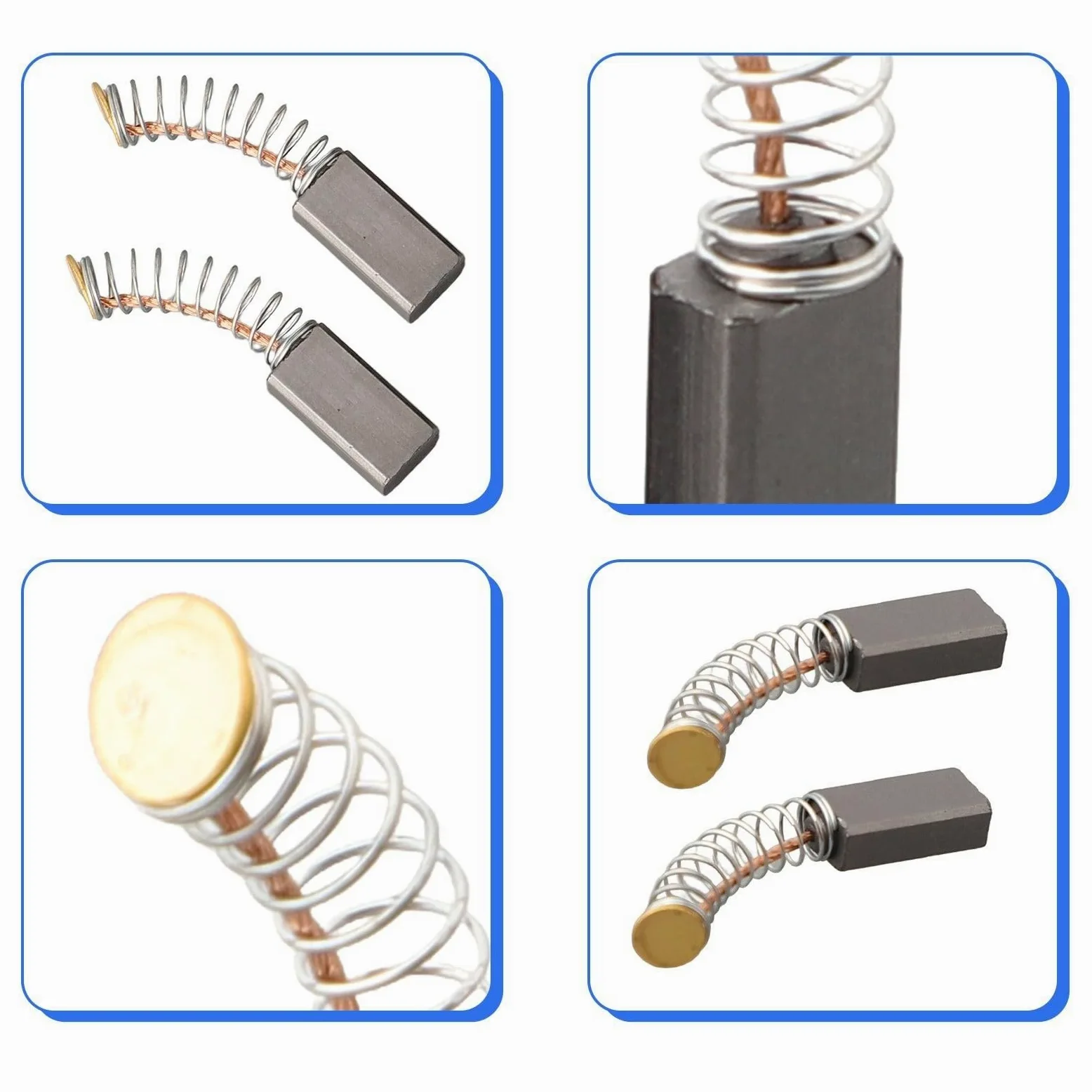Spazzole di carbone per motore elettrico, 2 pezzi, 13 mm x 6 mm x 4 mm, parti di ricambio per utensili elettrici, seghe circolari, trapani, aspirapolvere, smerigliatrici angolari