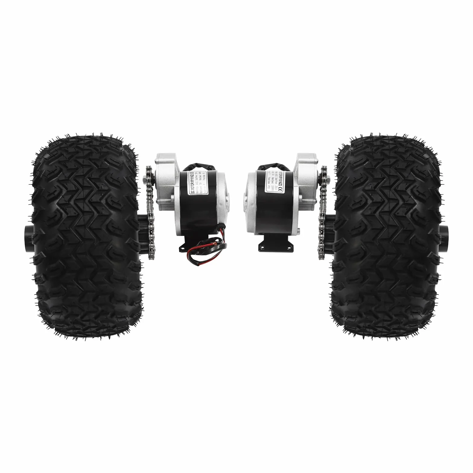 Kit motore elettrico 24 V 250 W Dual Drive Go Kart motore elettrico 6,21 Km/H kit di conversione elettrica Gokart 10 pollici Air Wheel Electric Conversion Kit 0,8 N.M doppia ruota per rullo da