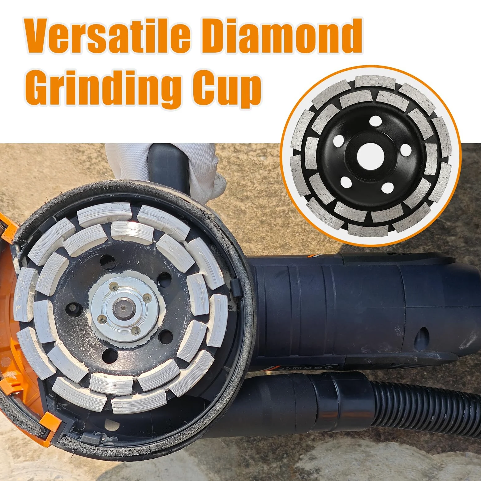 Levigatrice per Cemento 1500W, MAXXT Smerigliatrice per calcestruzzo 1000-8500RPM 7 Velocità Regolabili, Levigatrice per Calcestruzzo con Protezione Rimovibile