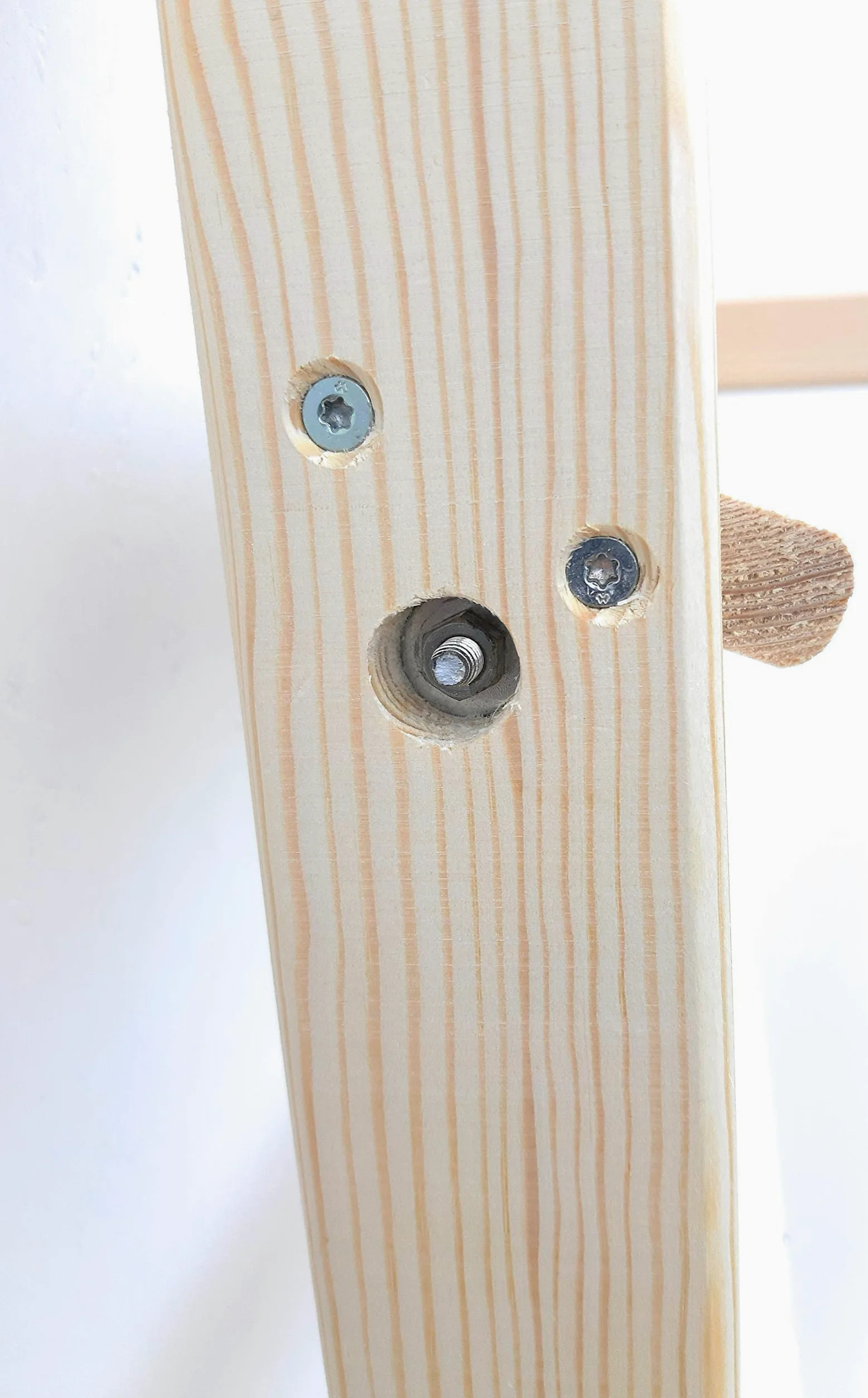 Scala scaletta per soppalco,letto a castello in legno naturale (Altezza cm 150)