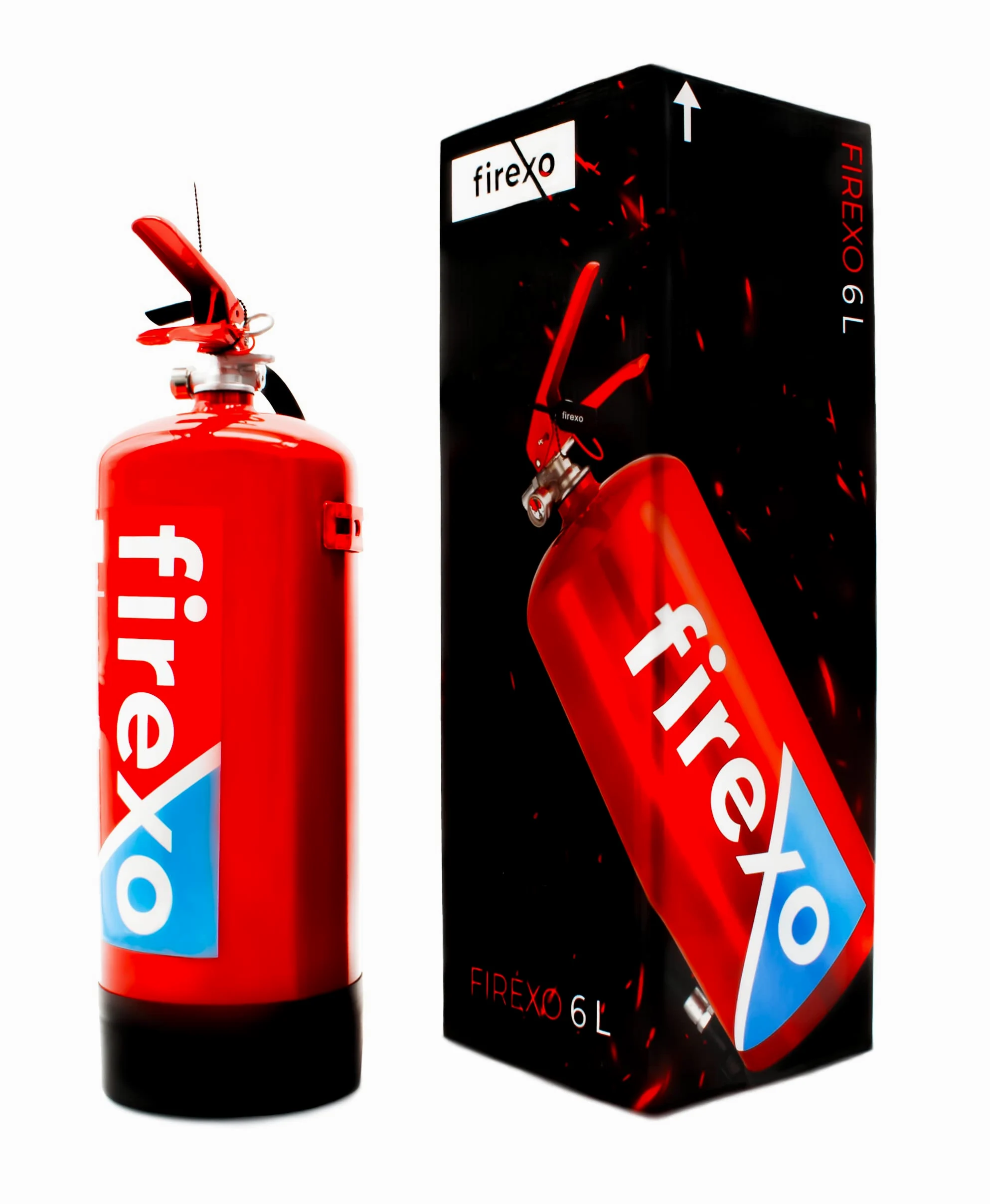 Firexo Estintore (6 Liter) - Fire Extinguisher Per Casa, Ristorante, Cucina, Camper, Lavoro, Barca, Camino - Estintore per tutte le classi di incendio