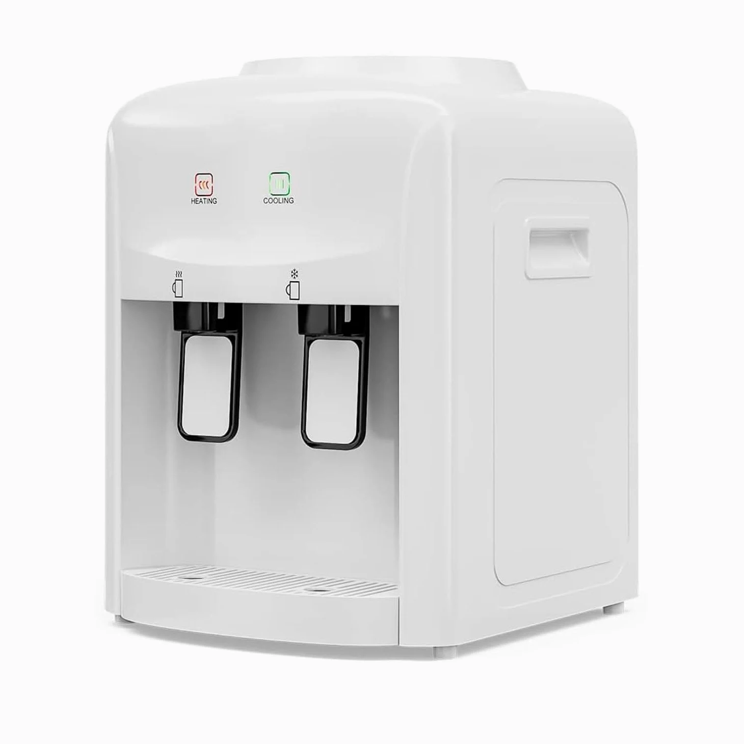 Avilia Erogatore d'Acqua Elettrico - Distributore Acqua a 2 Temperature con Riscaldamento 500W, 0.5L, e Raffreddamento 70W, 1.5L, in ABS e Acciaio Inox, 29x38x28cm