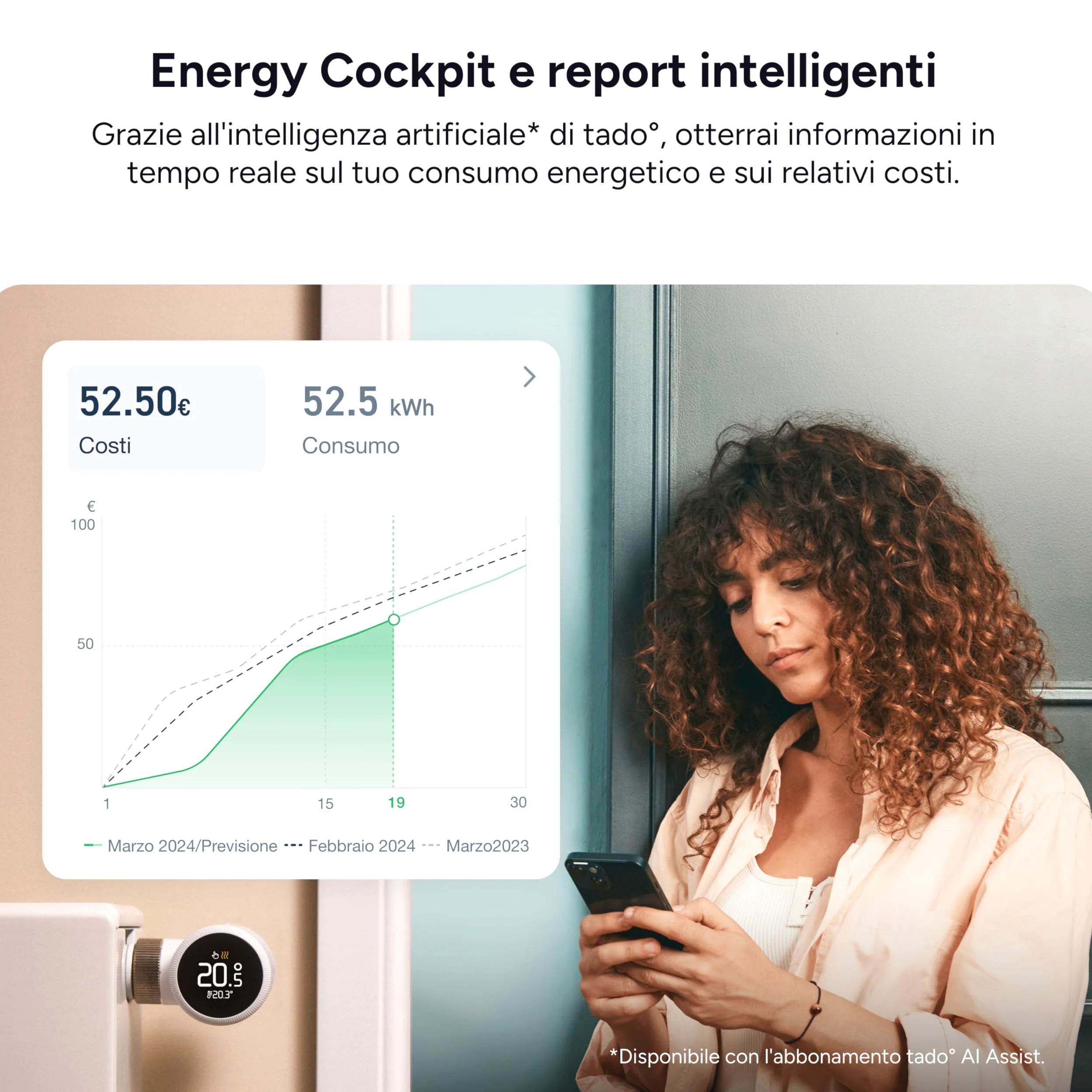 tado° termostato intelligente X, controllo del riscaldamento tramite app e smart speaker (Alexa, Siri, Google Assistant), installazione fai da te